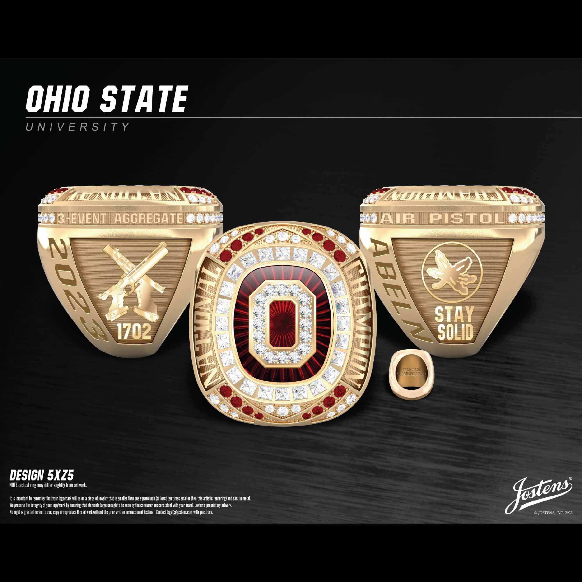 Ohio State University Women's Pistol 2023 National Championship Ring