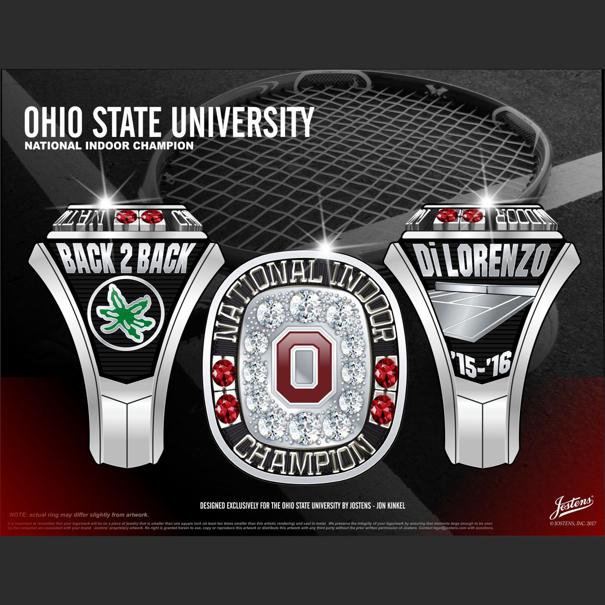 Ohio State University Women's Track & Field 2016 National Championship Ring