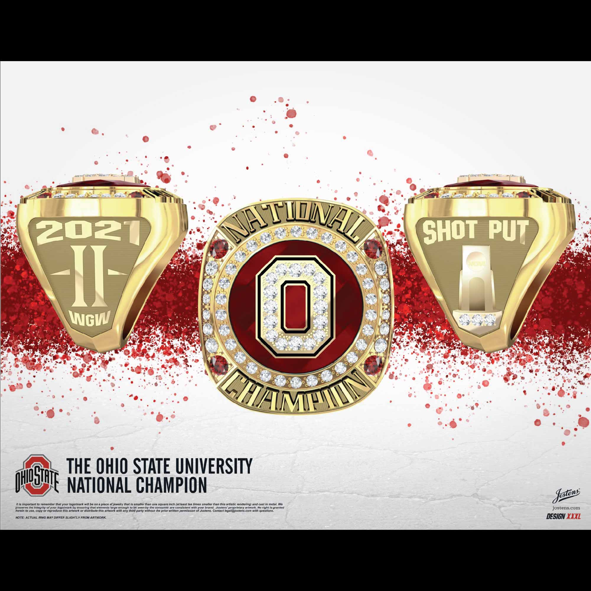 Ohio State University Women's Track And Field 2021 National Championship Ring