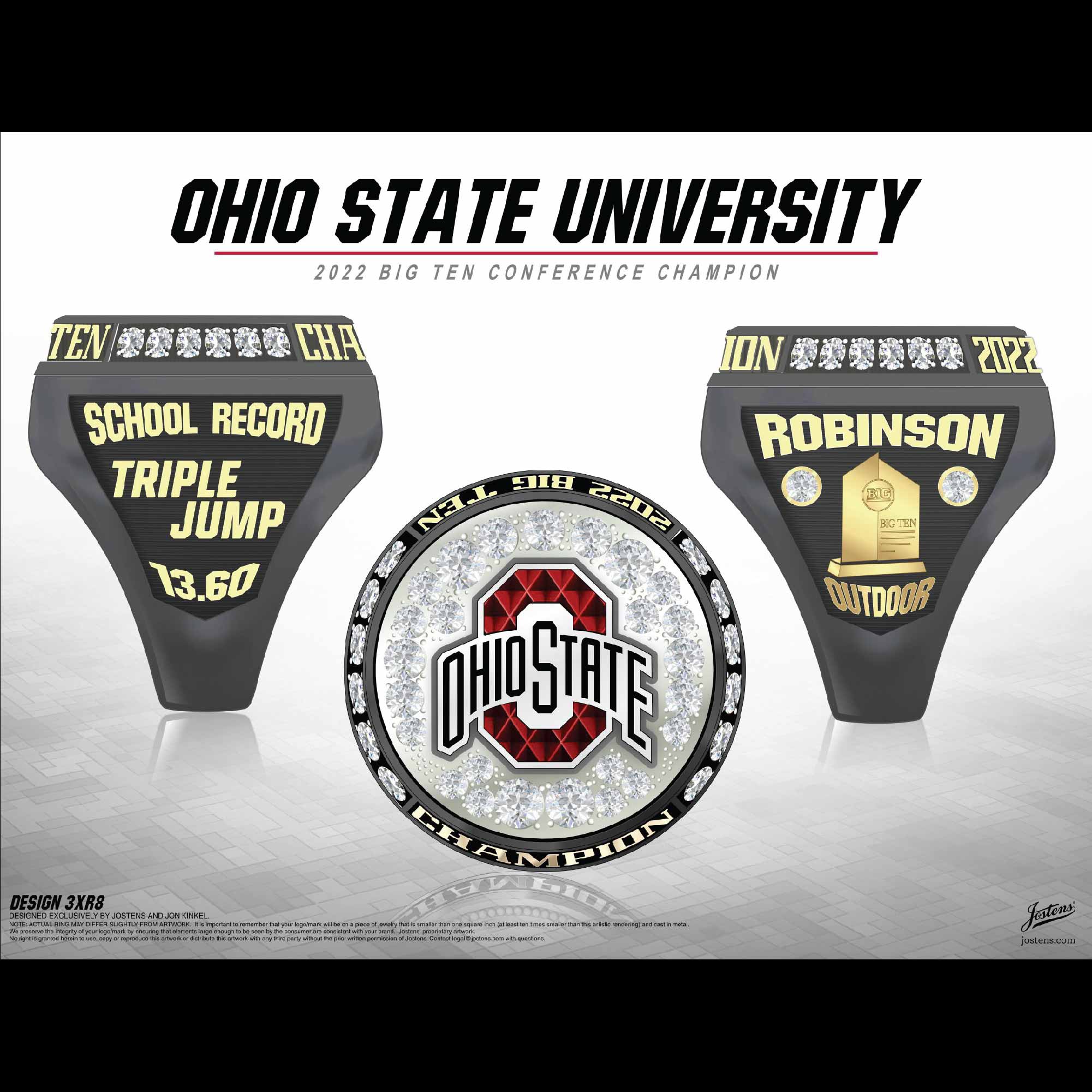 Ohio State University Women's Track & Field 2022 Big Ten Championship Ring