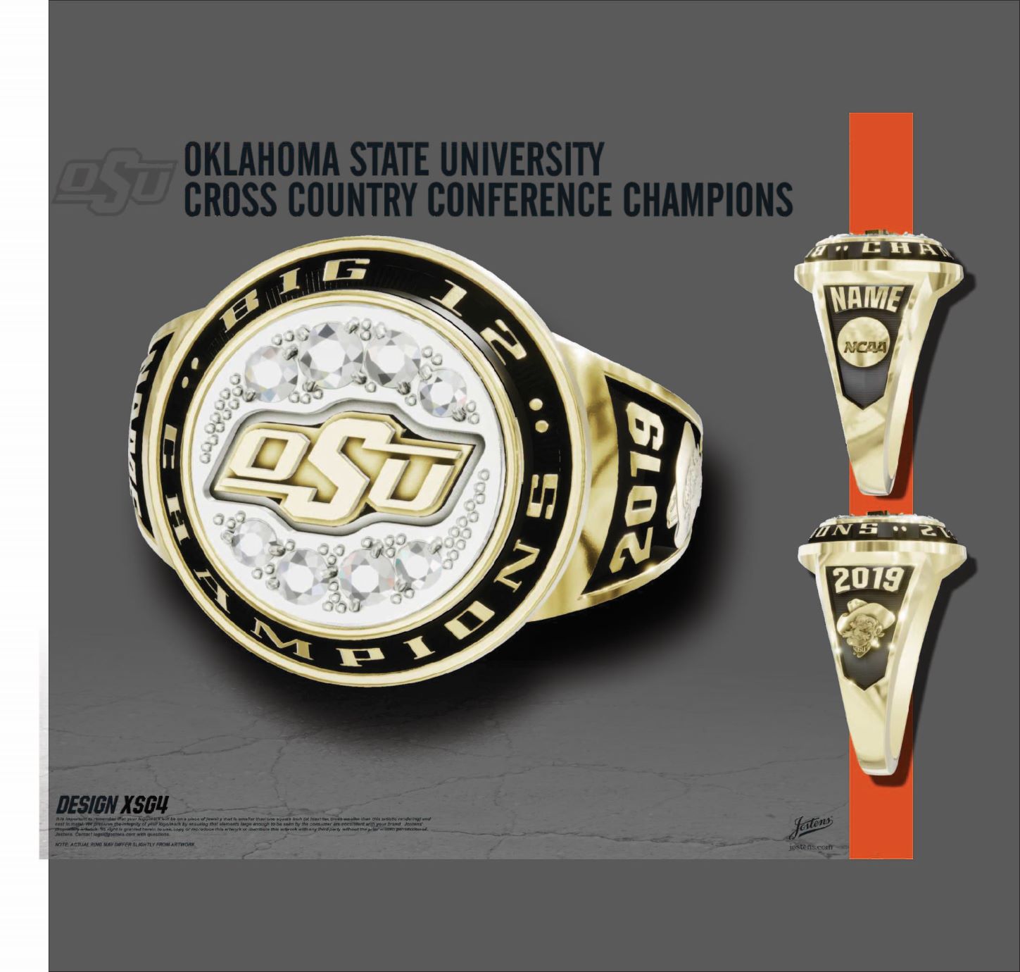Oklahoma State University Women's Cross Country 2019 Big 12 Championship Ring