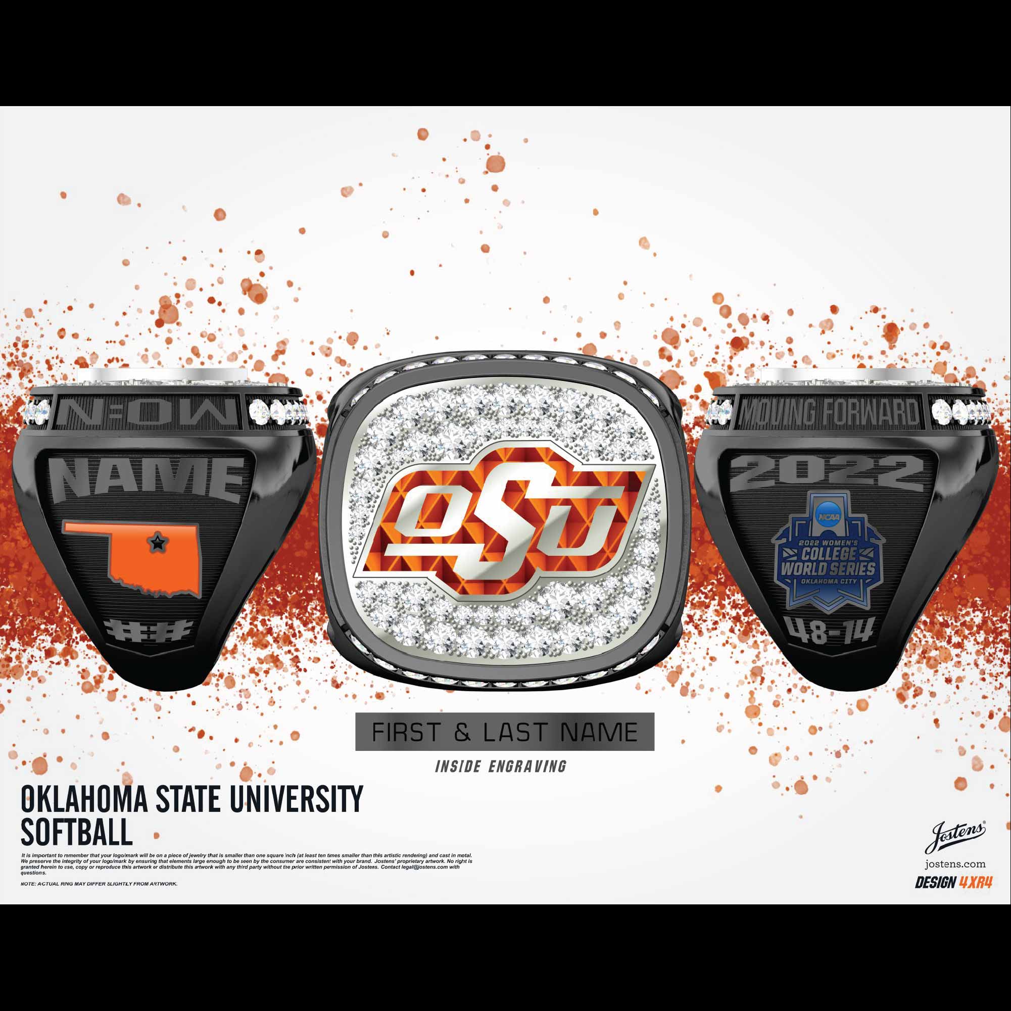 Oklahoma State University Softball 2022 National Championship Ring