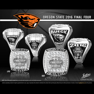 Oregon State University Women's Basketball 2016 Final Four Championship Ring