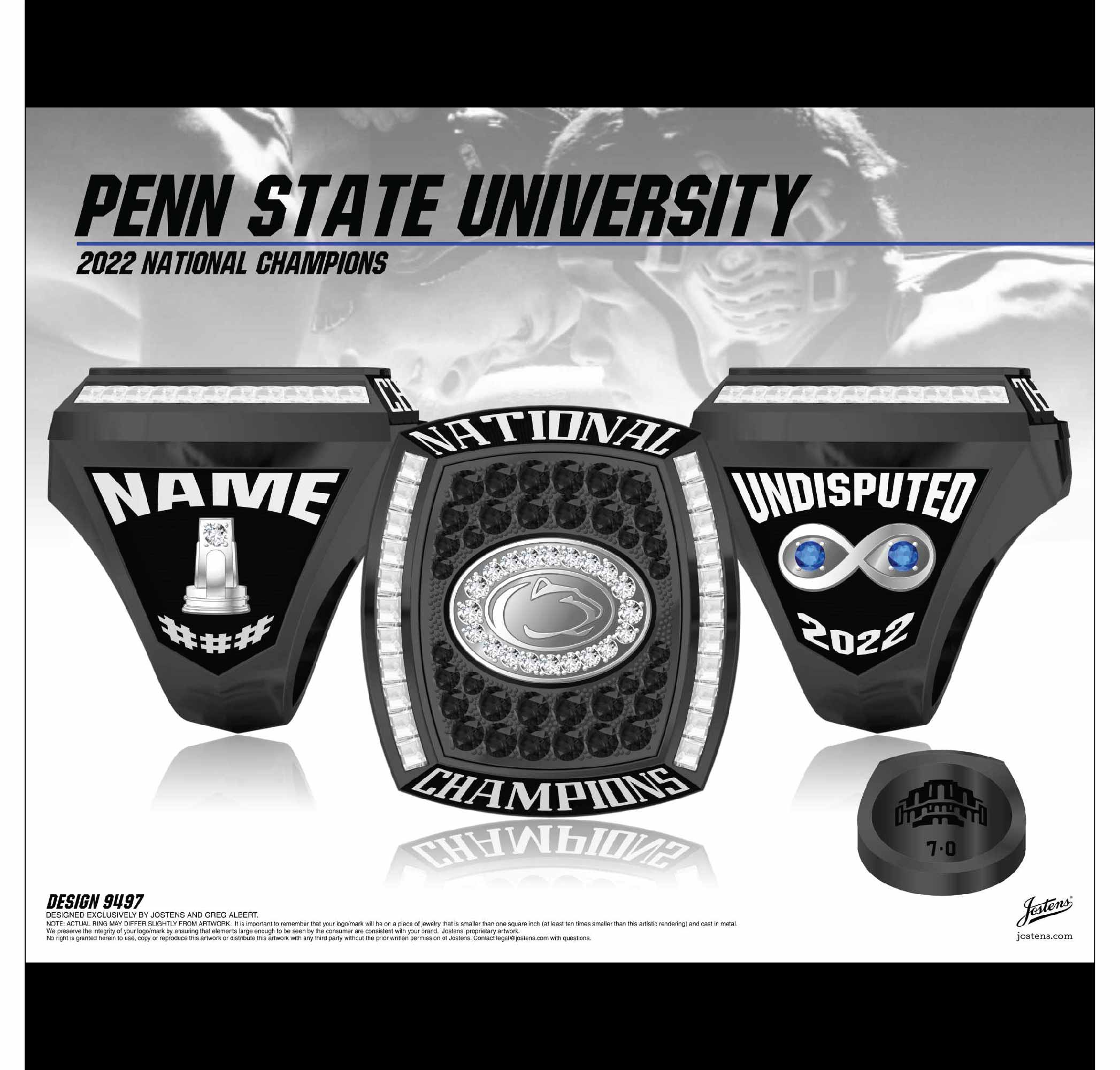 Penn State University Men's Wrestling 2022 National Championship Ring