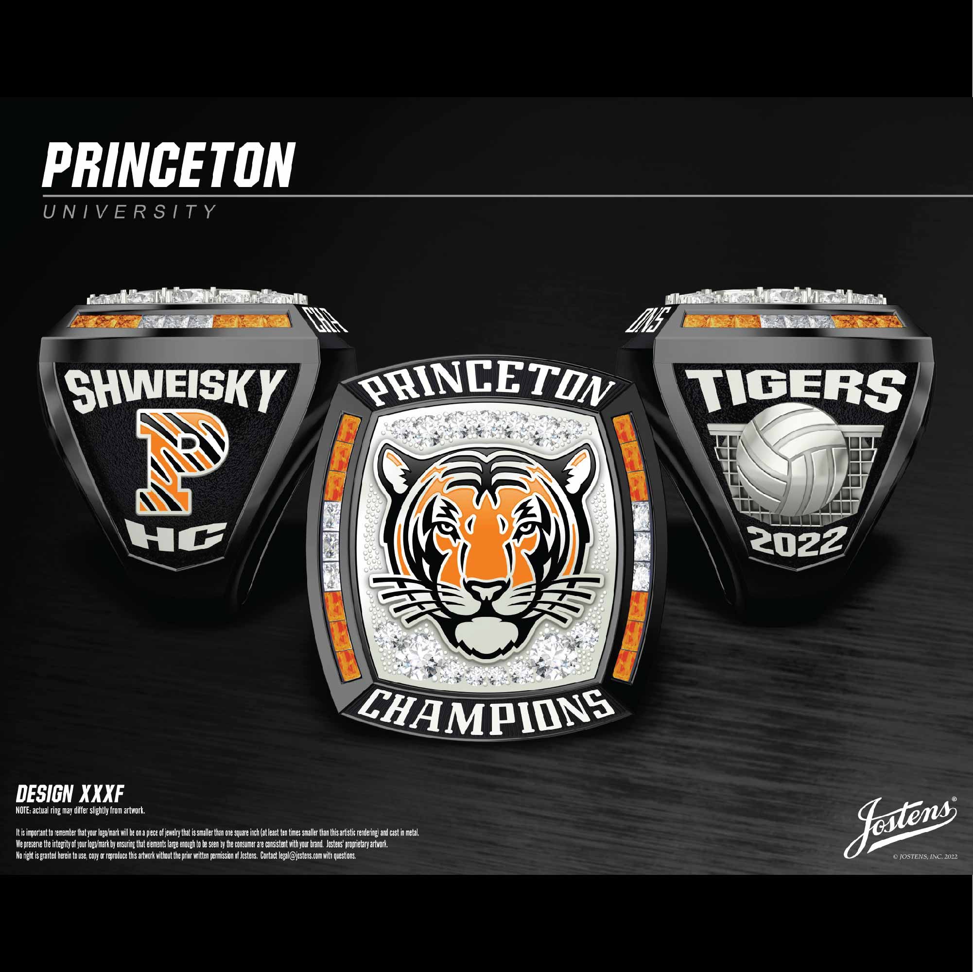 Princeton University Men's Volleyball 2022 EIVA Championship Ring