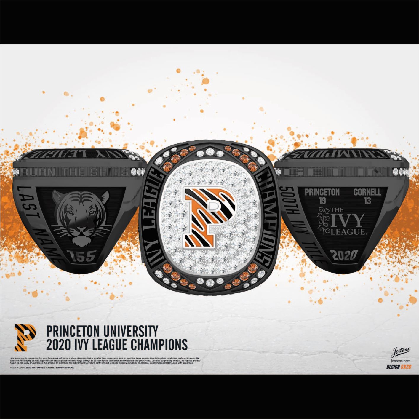 Princeton University Men's Wrestling 2020 Ivy League Championship Ring