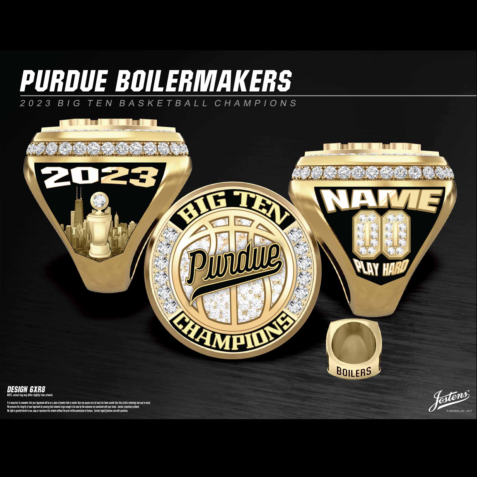 Purdue University Men's Basketball 2023 Big Ten Championship Ring