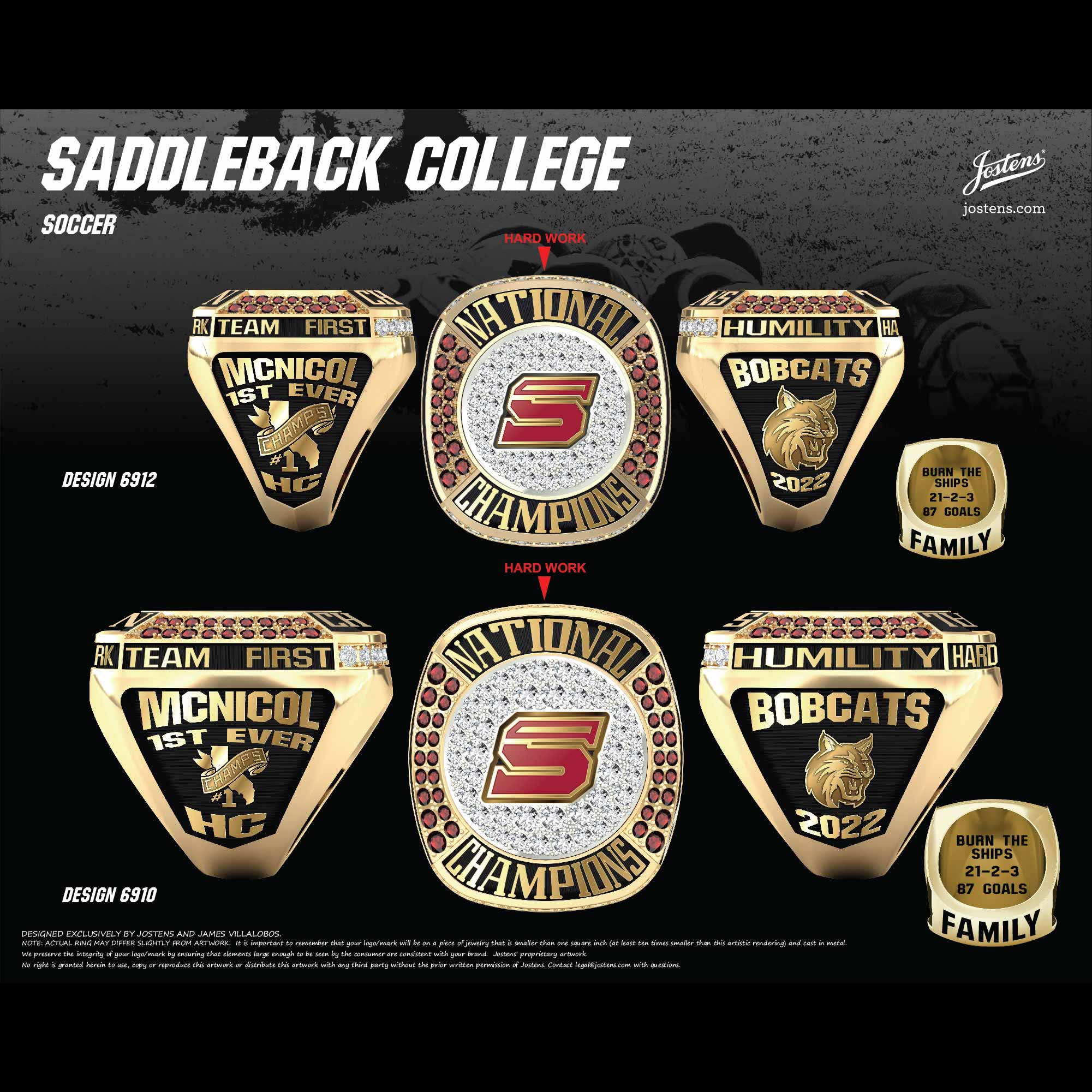 Saddleback College Women's Soccer 2022 National Championship Ring