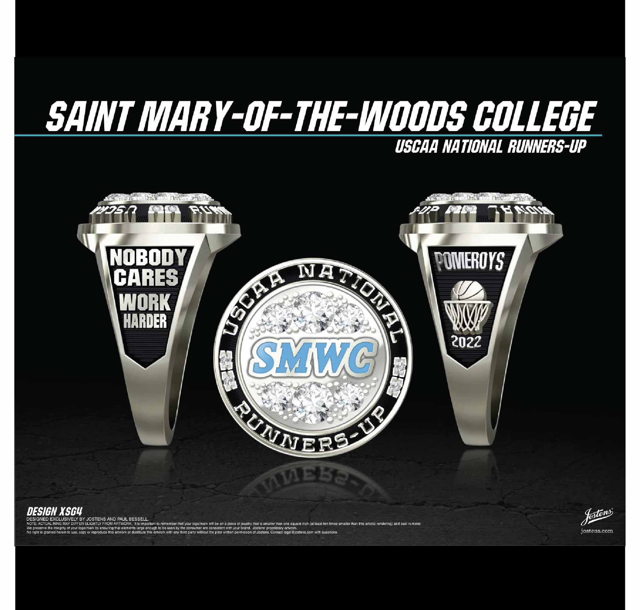 Saint Mary of The Woods College Women's Basketball 2022 USCAA Championship Ring