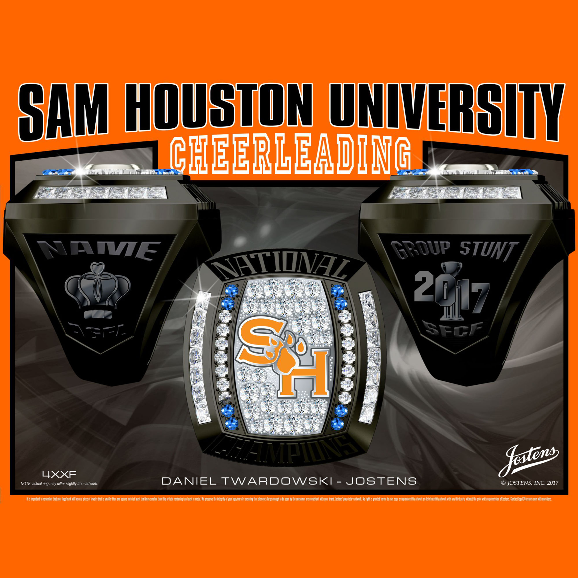 Sam Houston State University Coed Cheer 2017 National Championship Ring