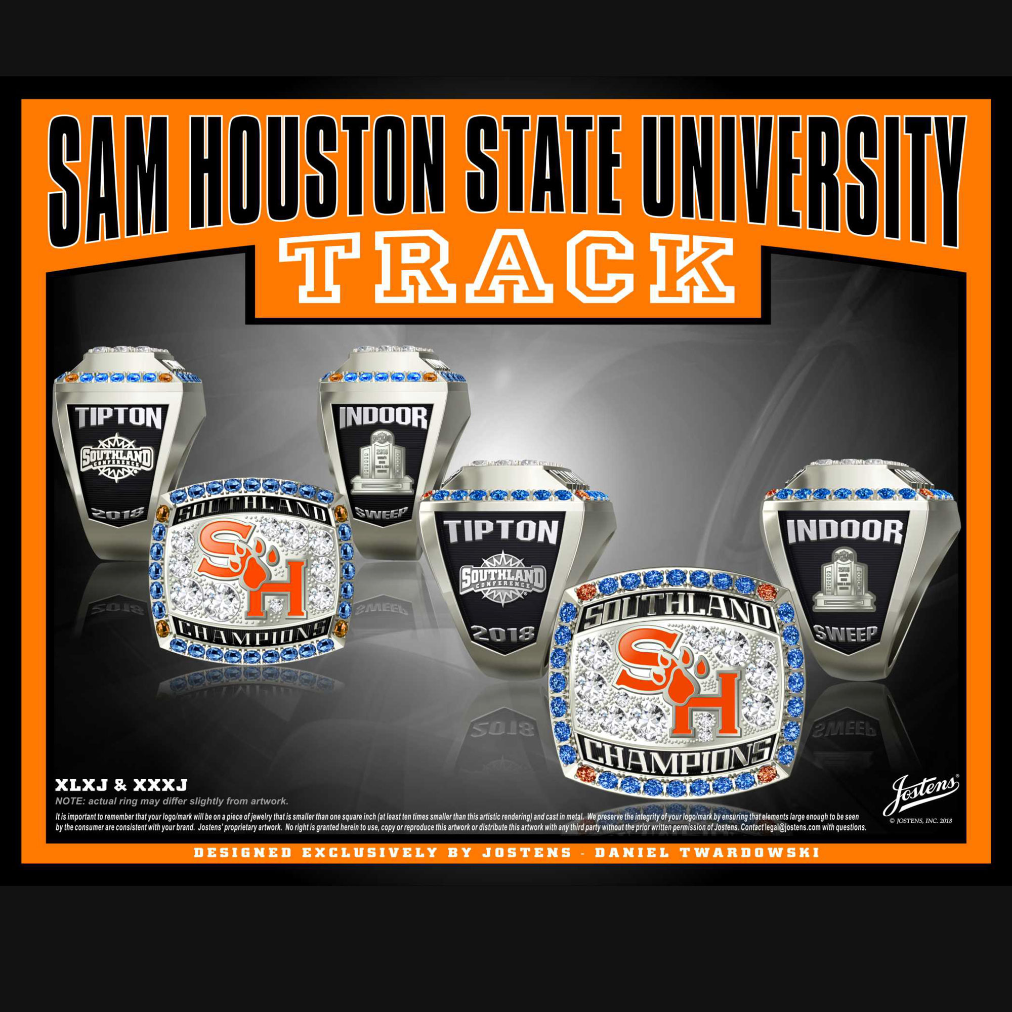 Sam Houston State University Women's Track & Field 2018 Southland Championship Ring