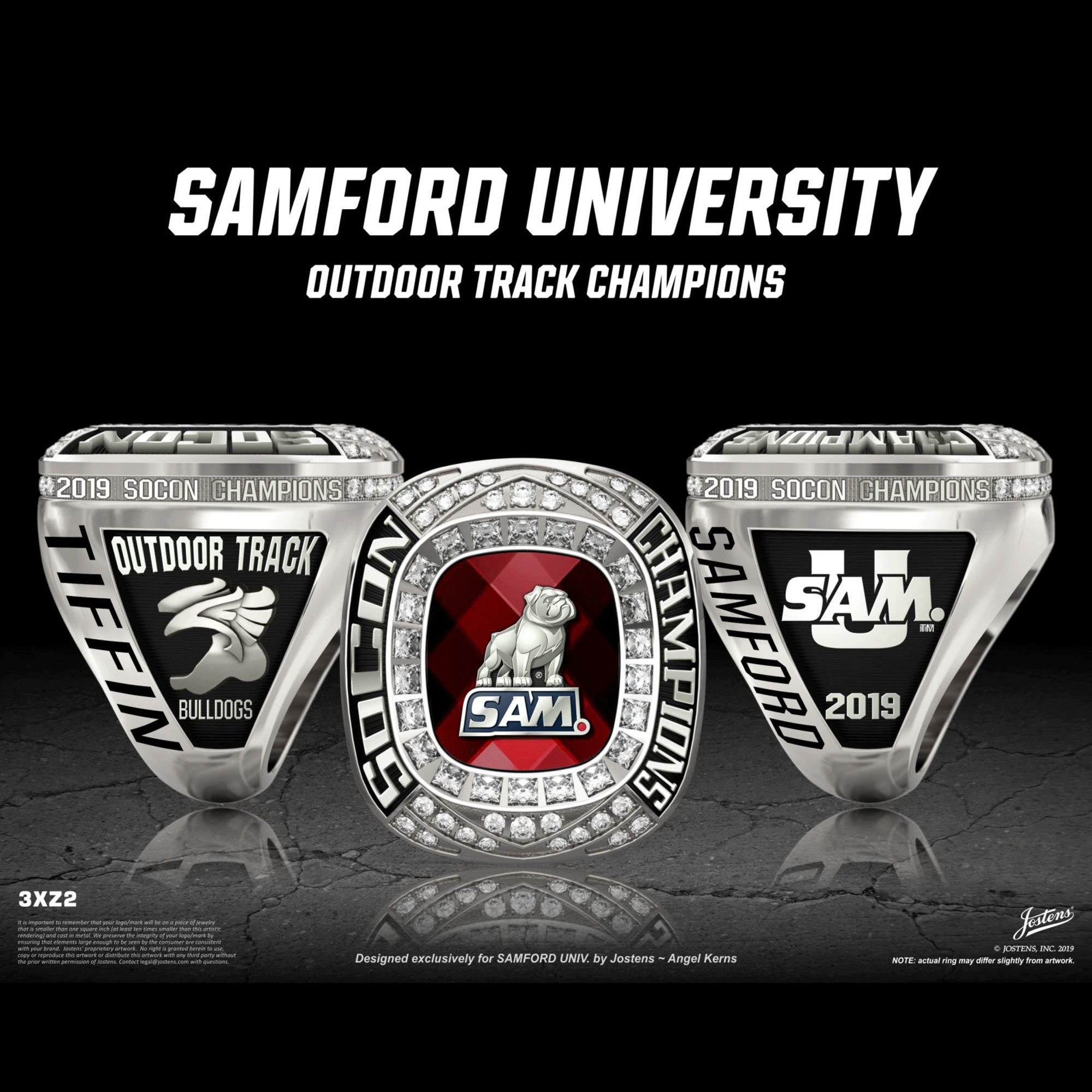 Samford University Women's Track & Field 2019 SoCon Championship Ring