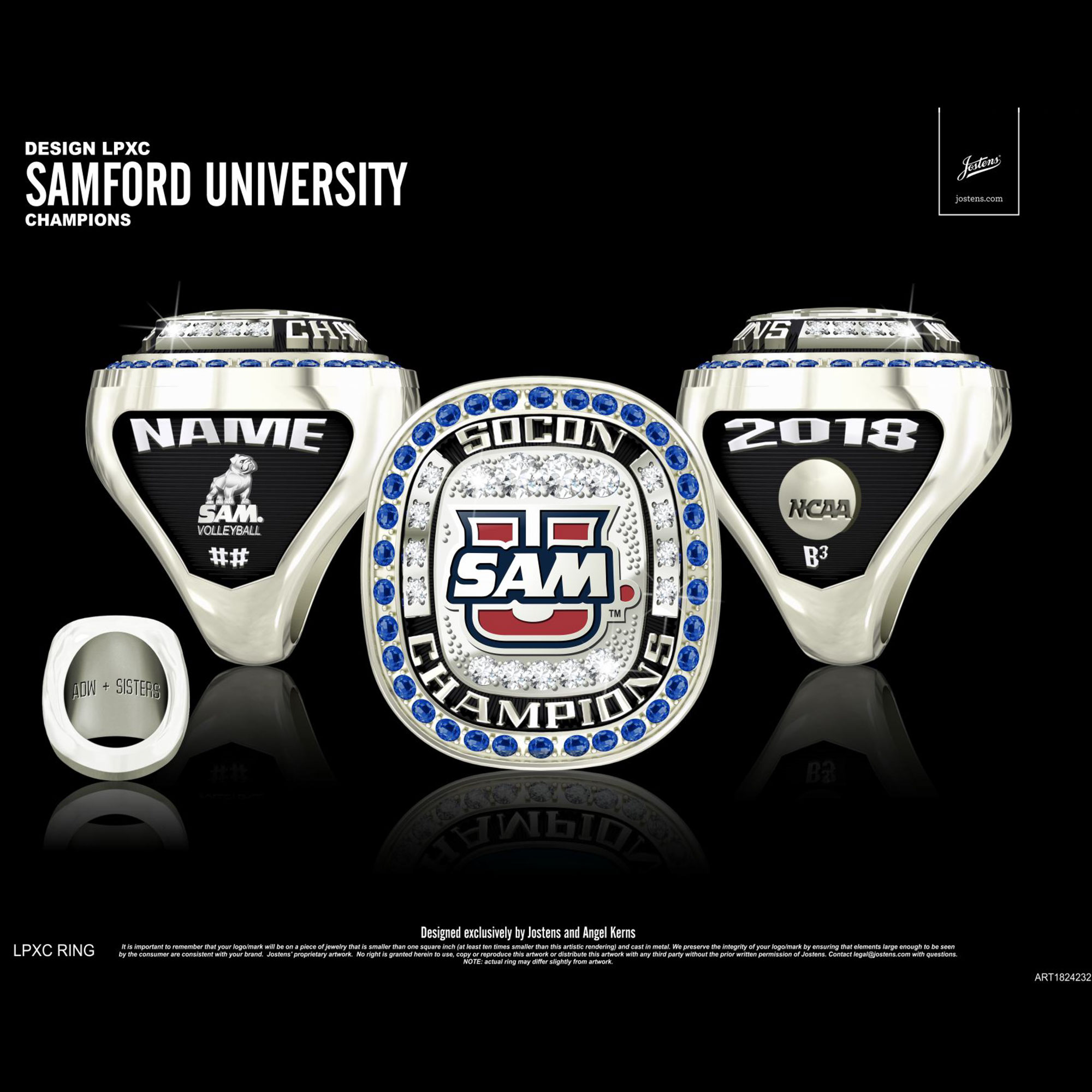 Samford University Women's Volleyball 2018 SoCon Championship Ring