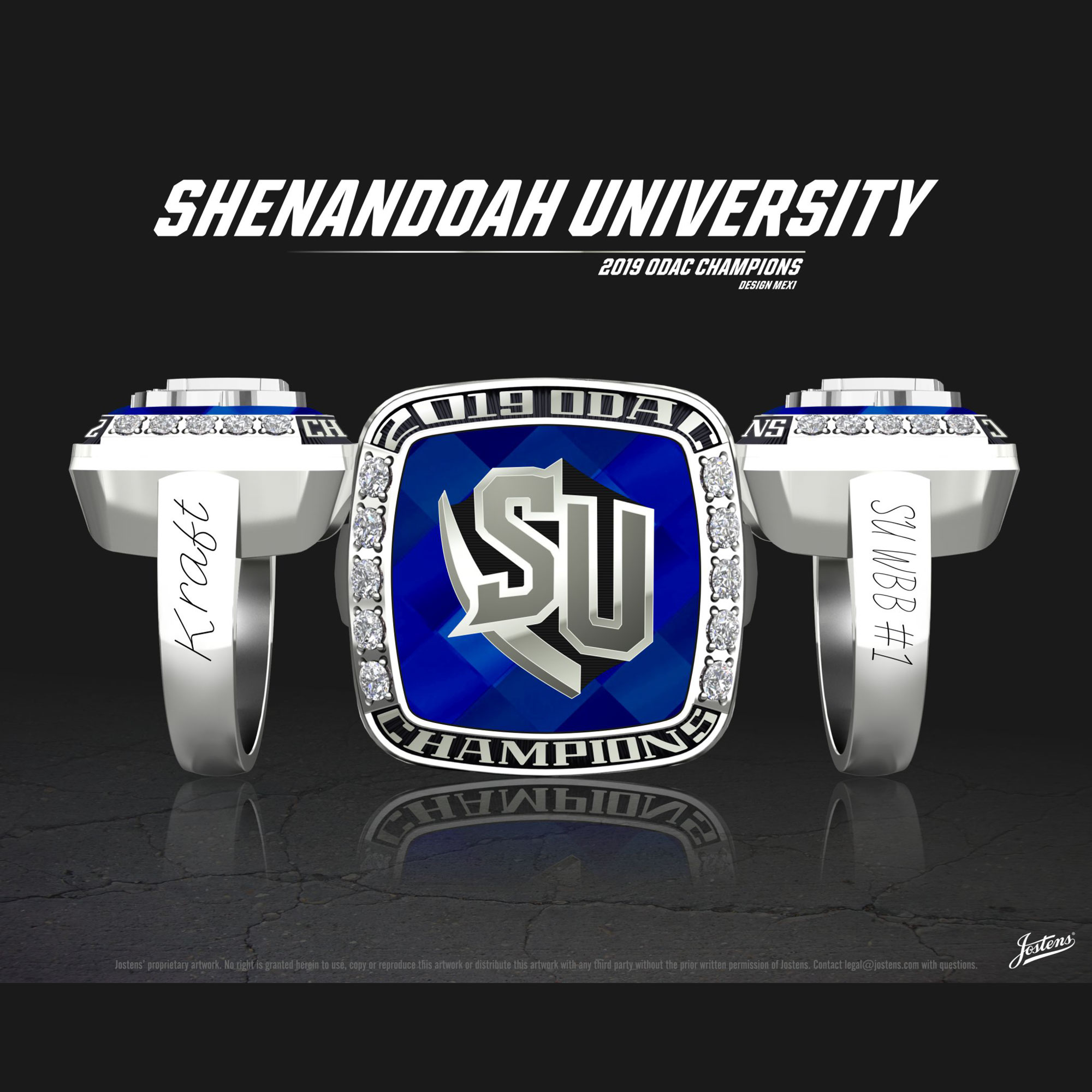 Shenandoah University Women's Basketball 2019 ODAC Championship Ring