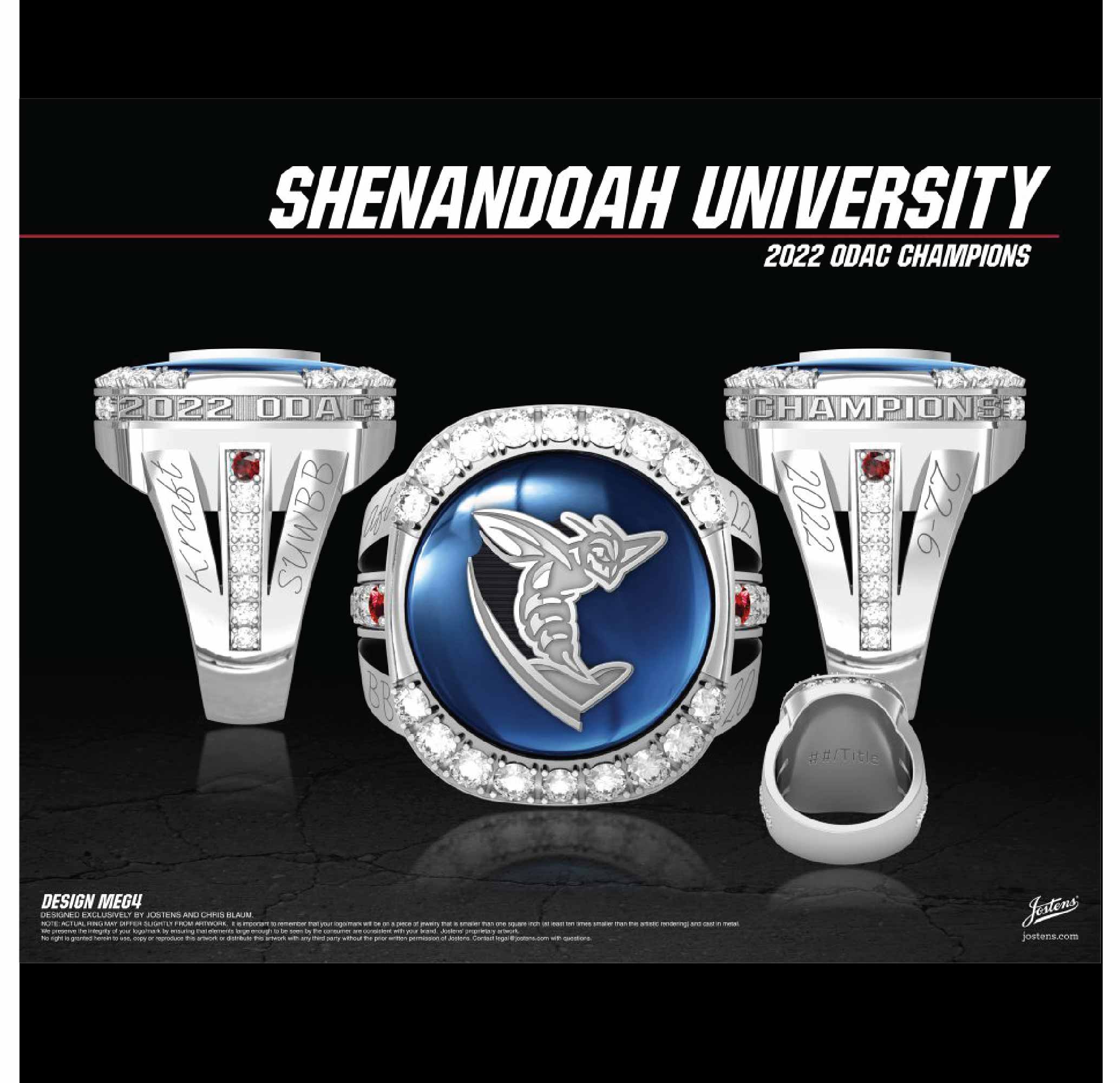 Shenandoah University Women's Basketball 2022 ODAC Championship Ring