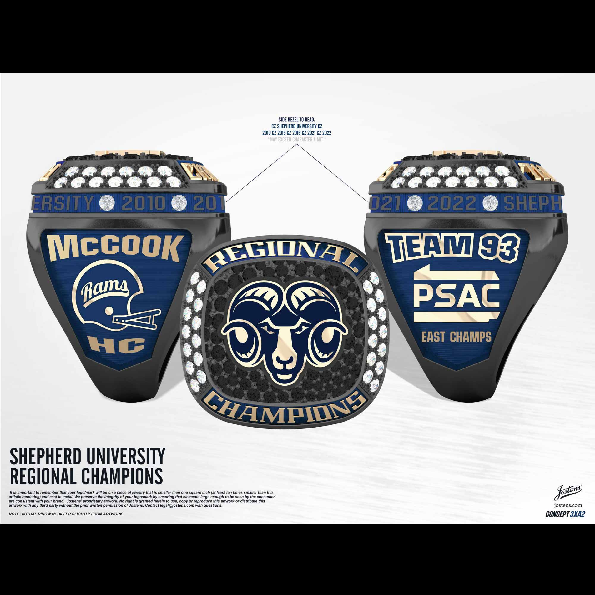 Shepherd University Football 2022 Regional Championship Ring