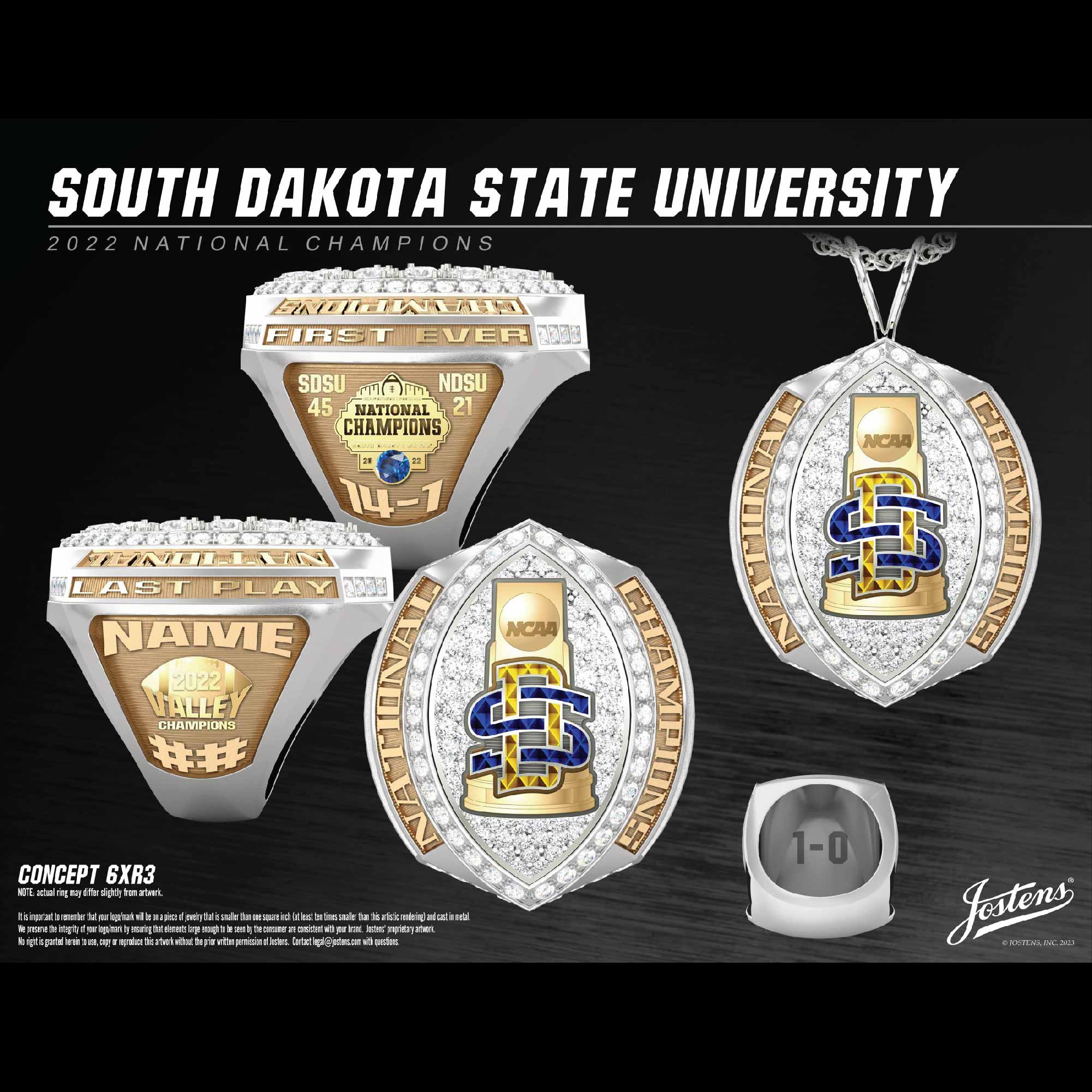 South Dakota State University Football 2022 National Championship Ring