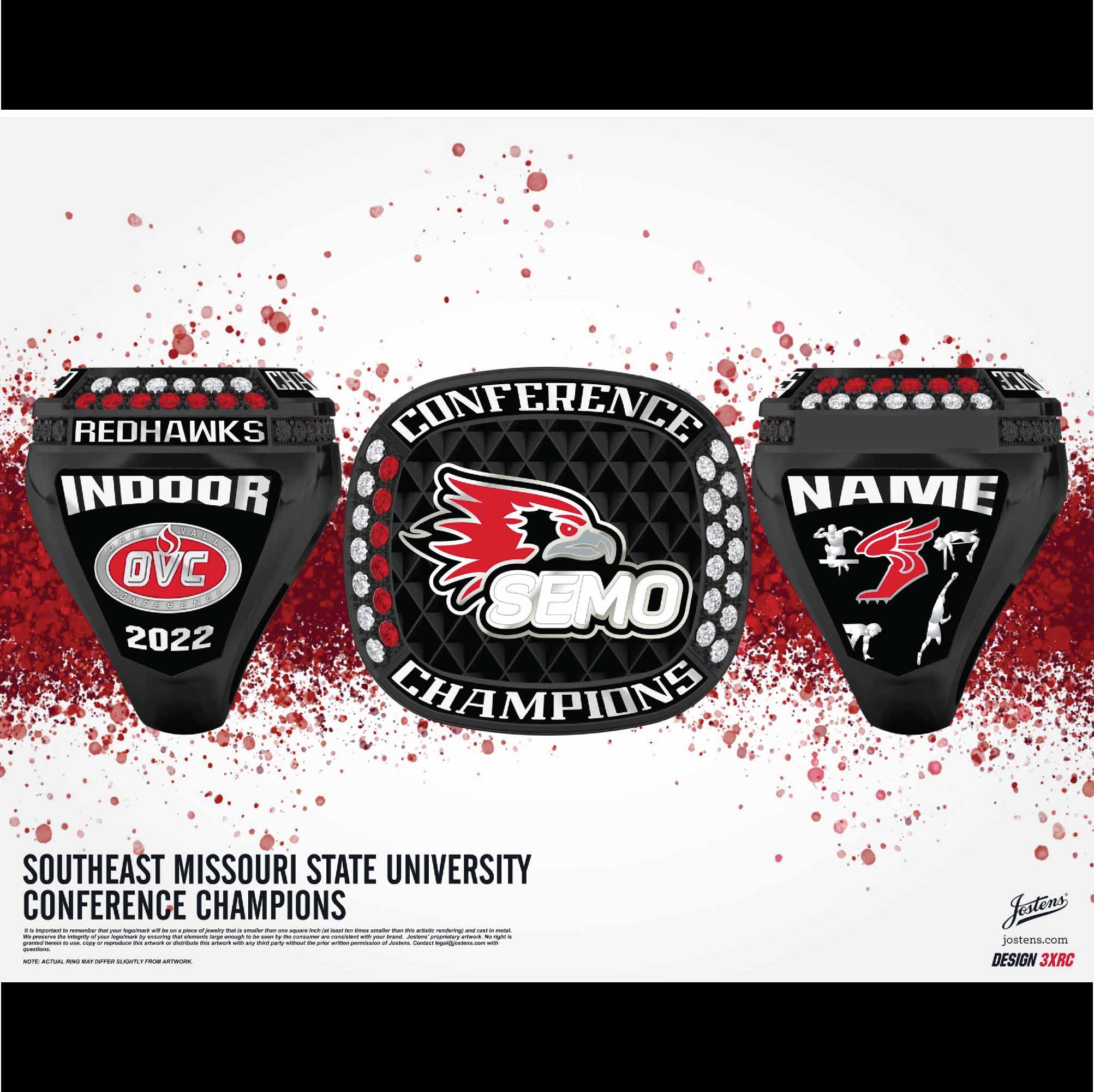 Southeast Missouri State University Men's Track & Field 2022 Conference Championship Ring