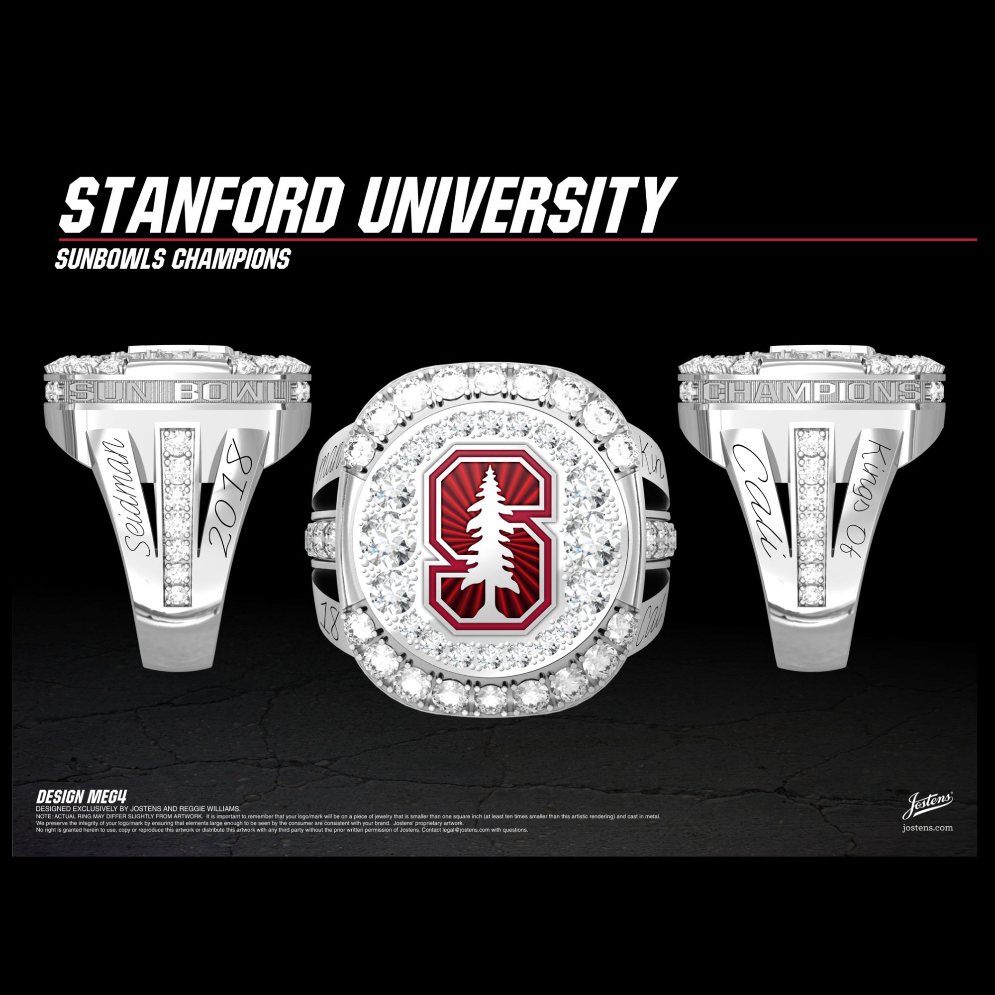 Stanford University Men's Football 2018 Sun Bowl Women's Championship Ring