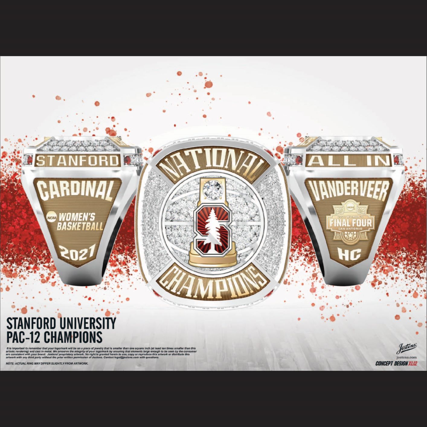 Stanford University Women's Basketball 2021 National Championship Ring