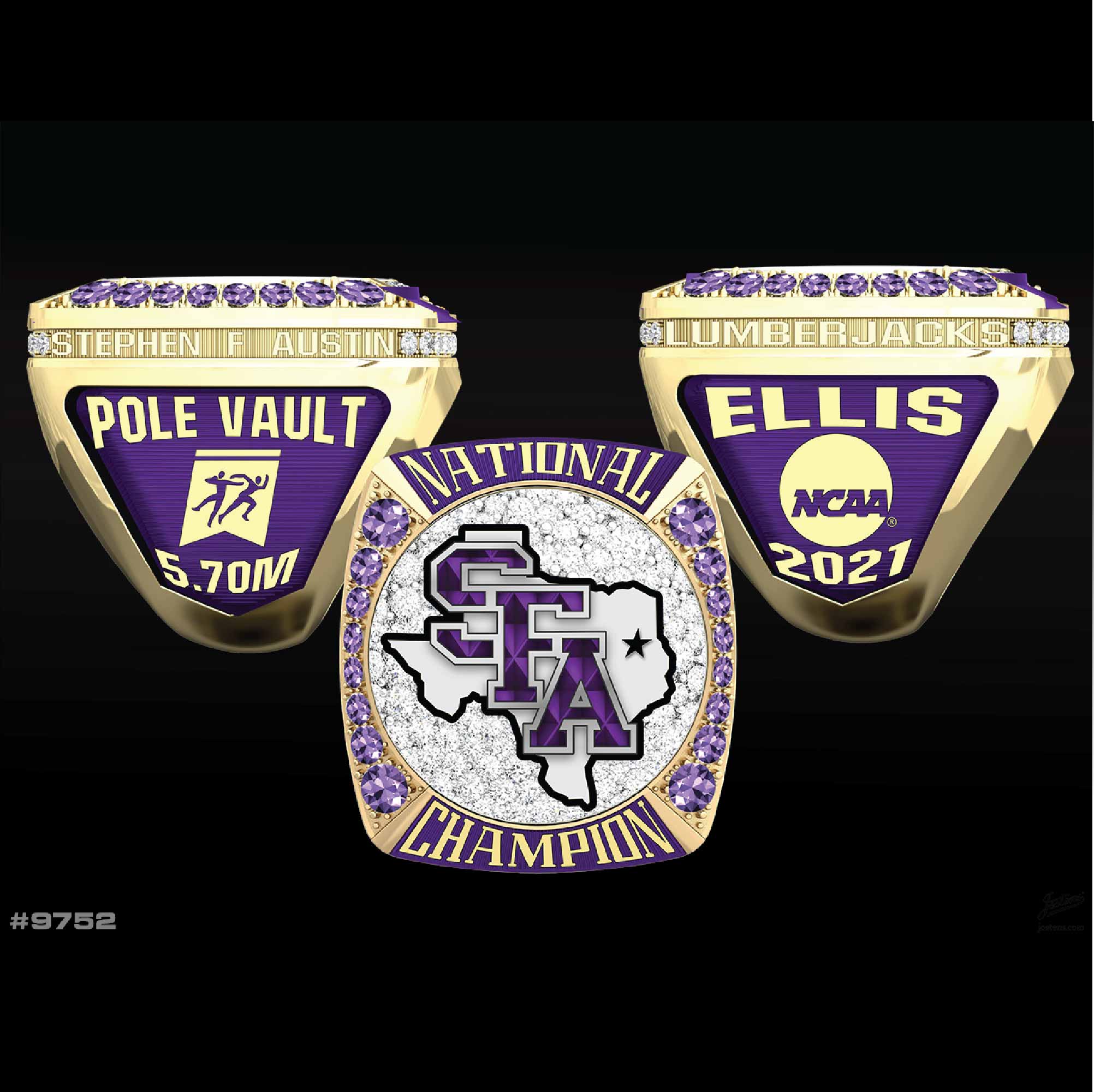 Stephen F. Austin State University Men's Track And Field 2021 National Championship Ring