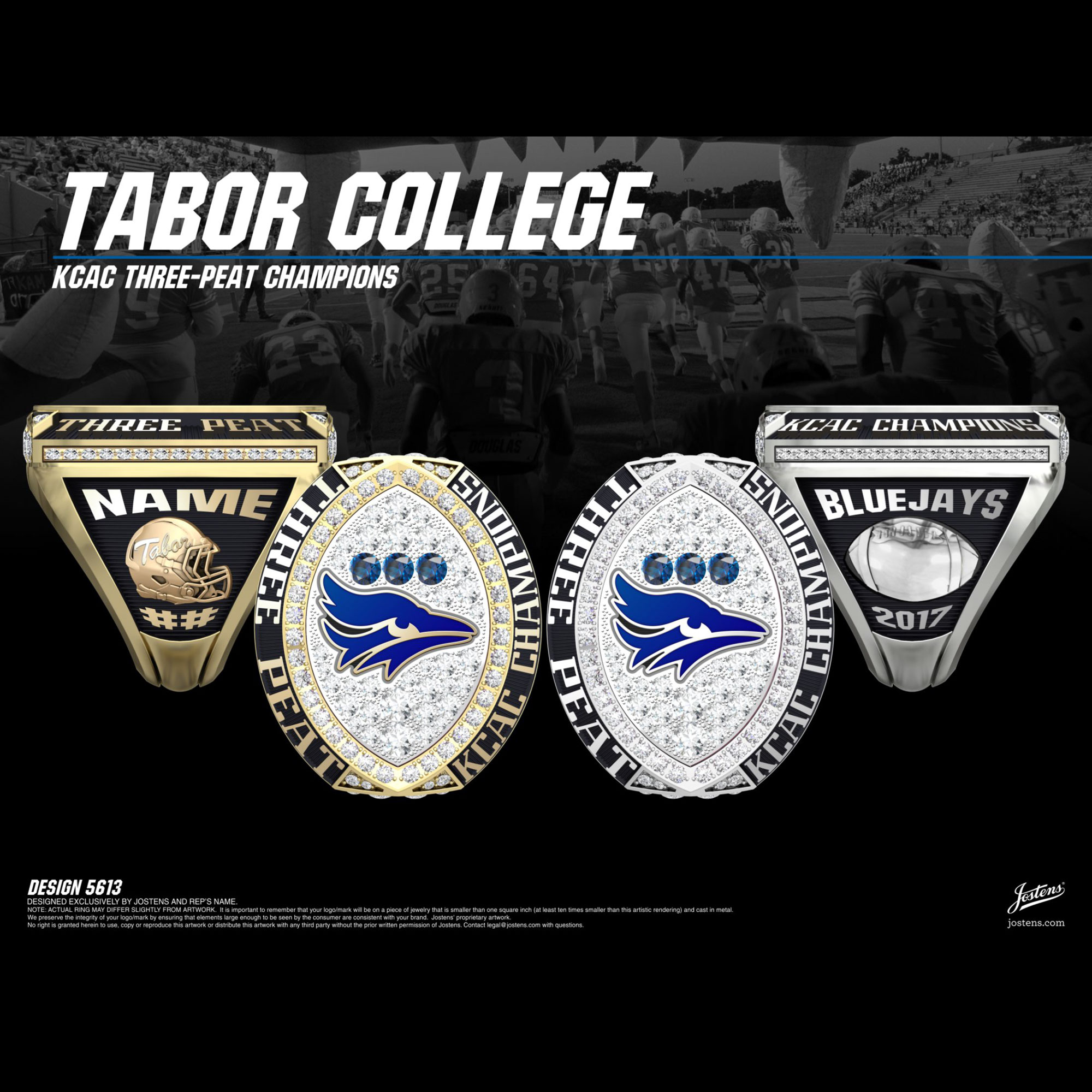 Tabor College Men's Football 2017 KCAC Championship Ring