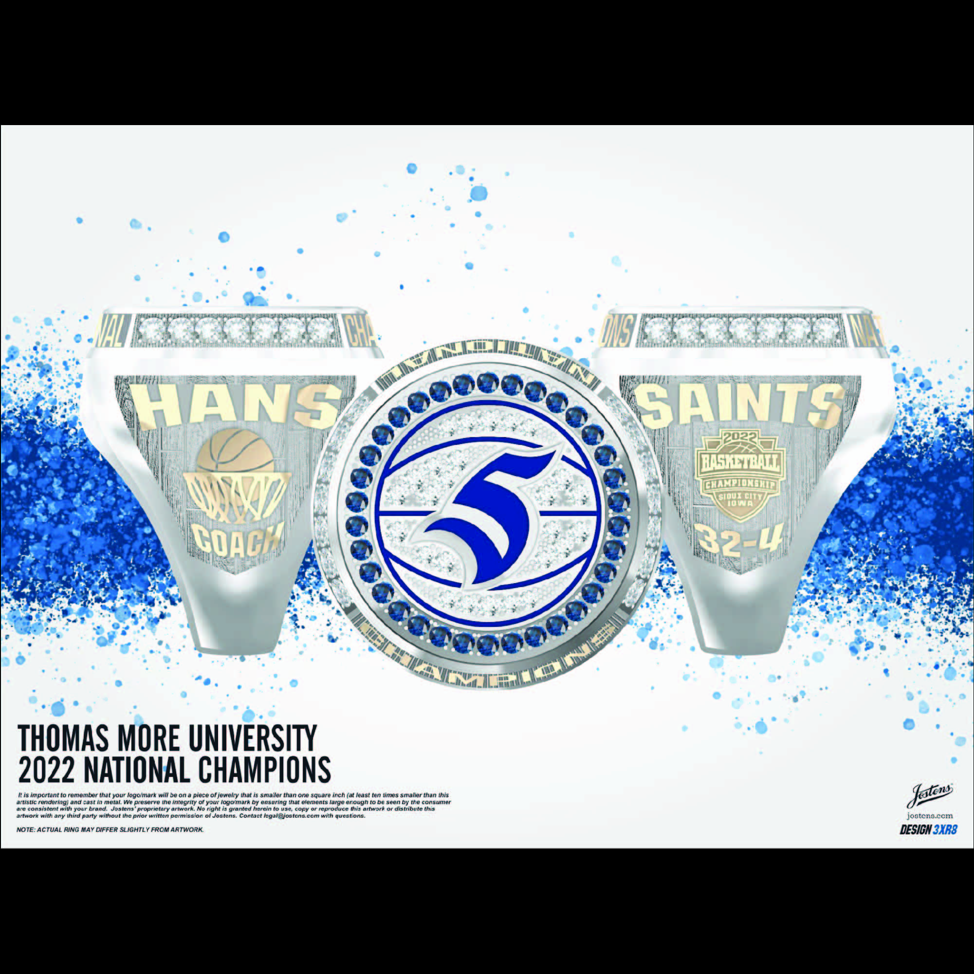 Thomas More University Women's Basketball 2022 National Championship Ring