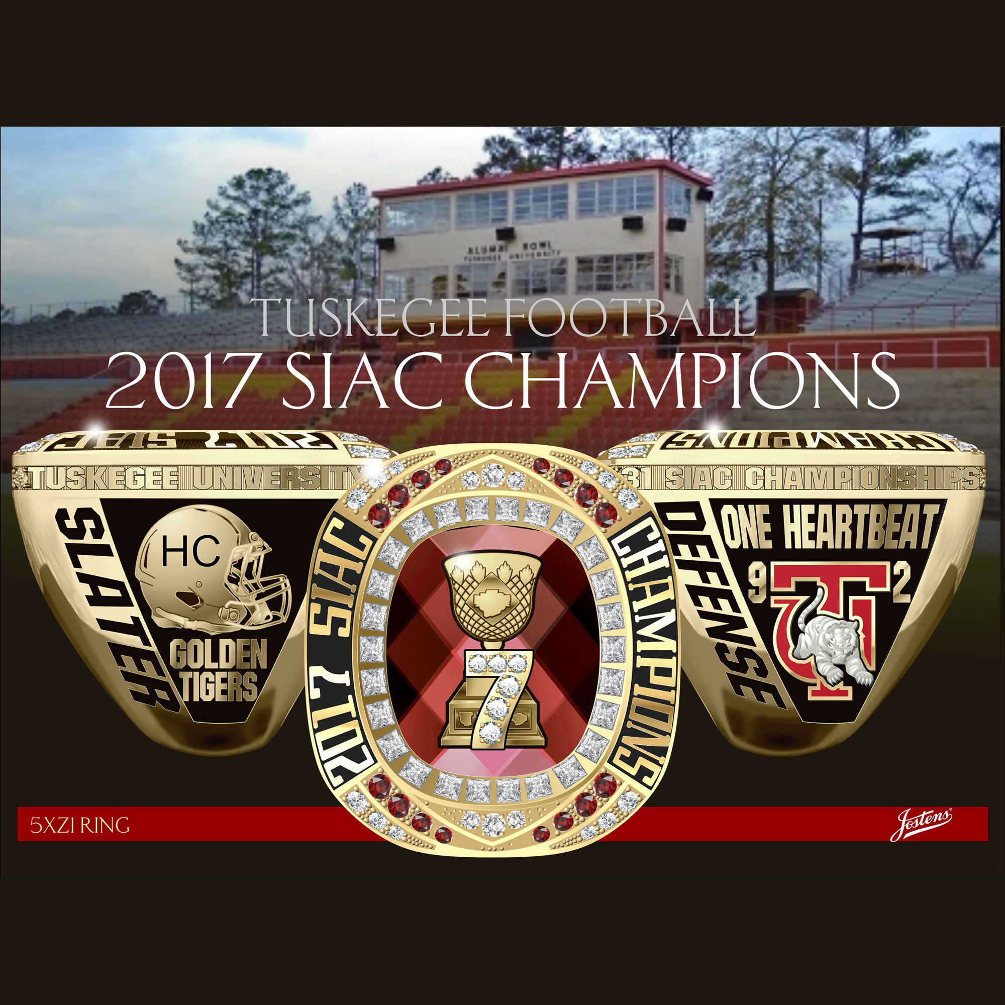 Tuskegee University Men's Football 2017 SIAC Championship Ring
