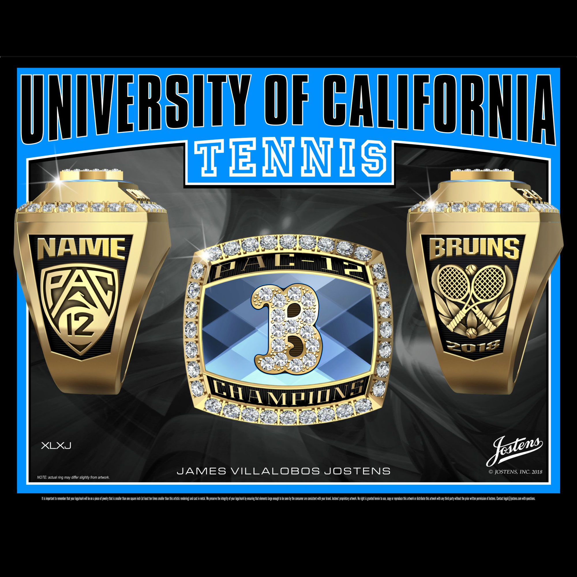 UCLA Men's Tennis 2018 Pac-12 Championship Ring