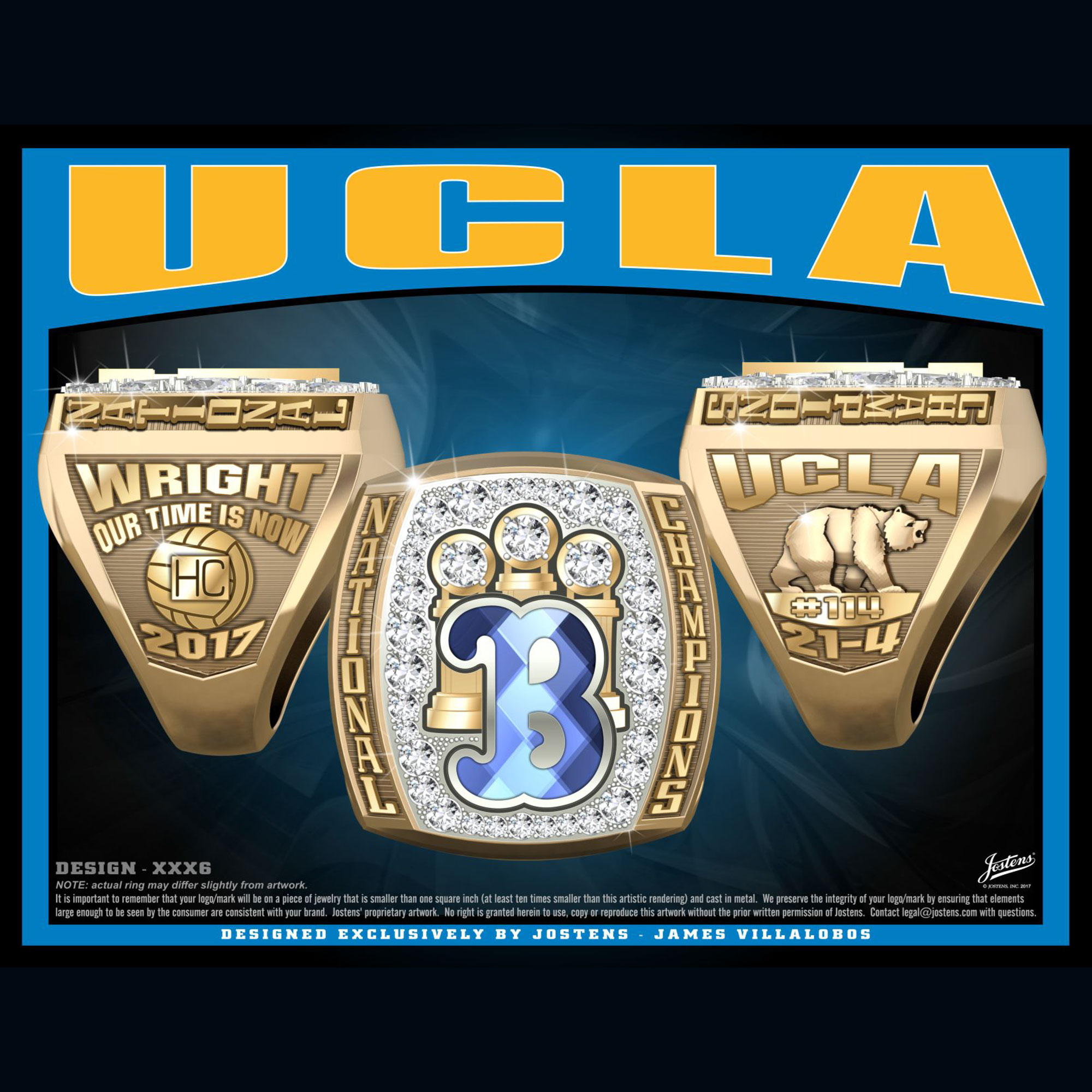 UCLA Men's Water Polo 2017 National Championship Ring