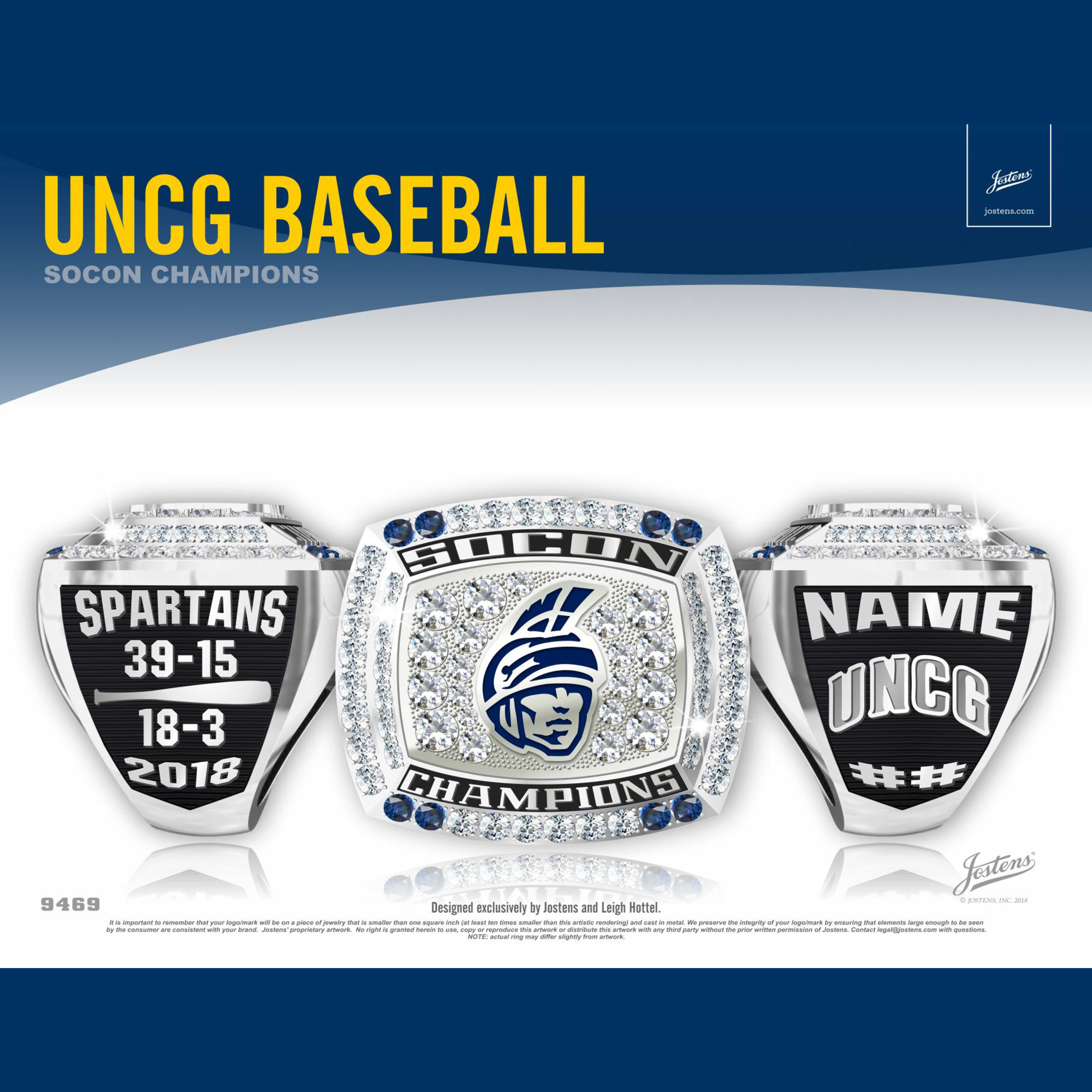 UNC Greensboro Men's Baseball 2018 SoCon Championship Ring