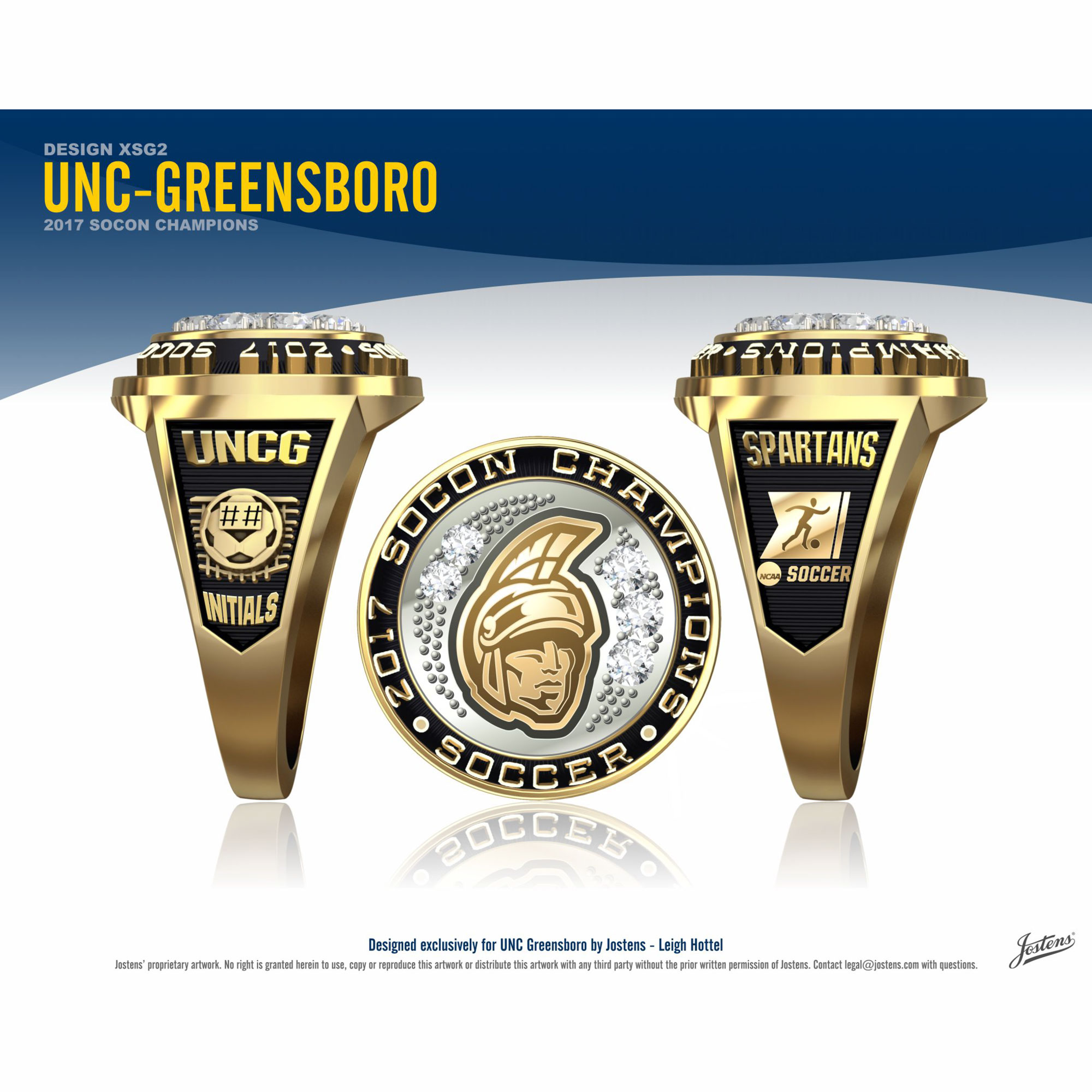 UNC Greensboro Women's Soccer 2017 SoCon Championship Ring