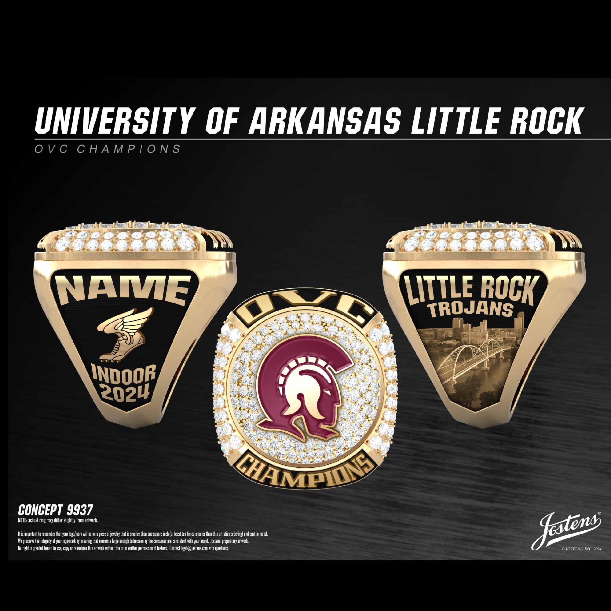 University of Arkansas Little Rock Men's Indoor Track & Field 2023 OVC Championship Ring