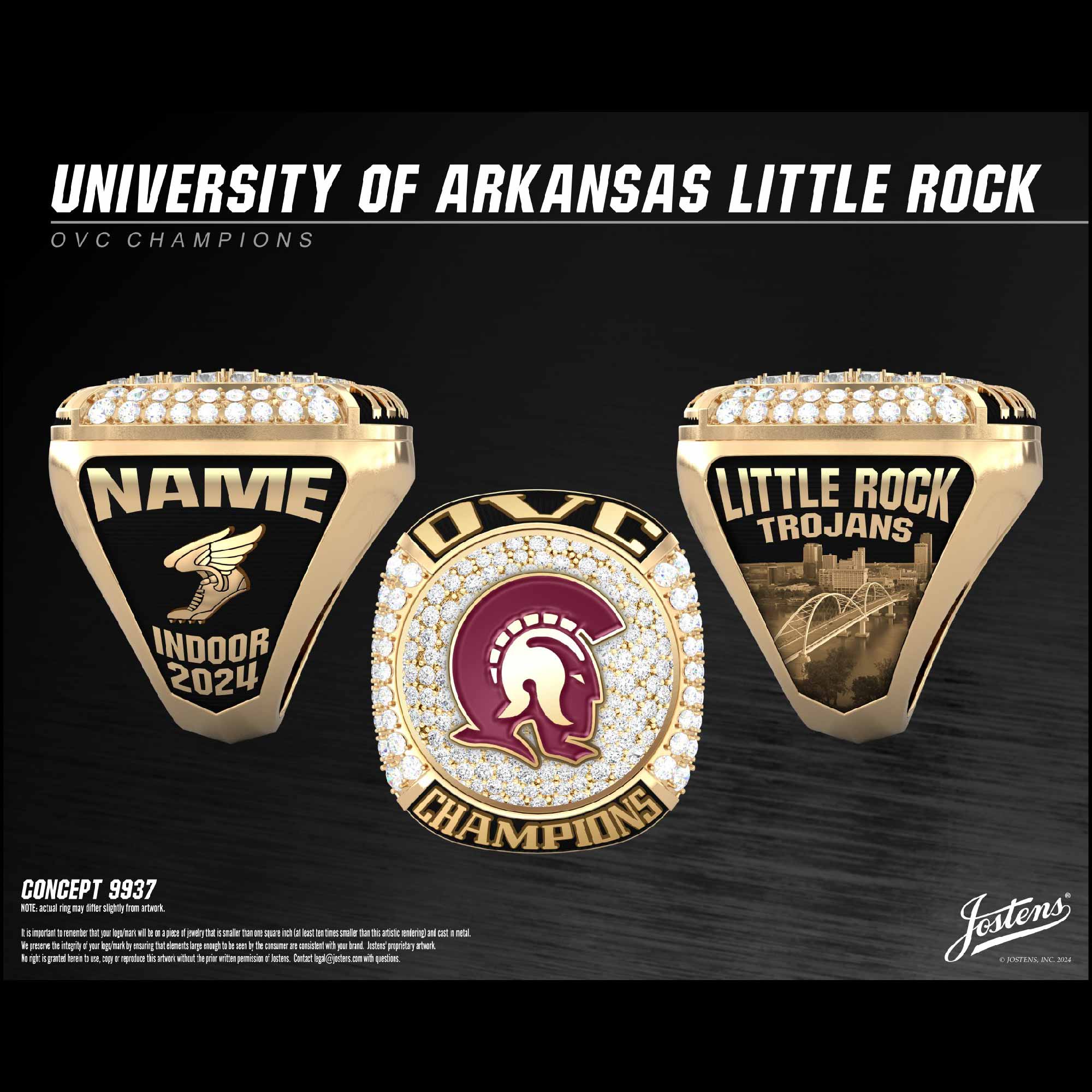 University of Arkansas Little Rock Men's Indoor Track & Field 2024 OVC Championship Ring