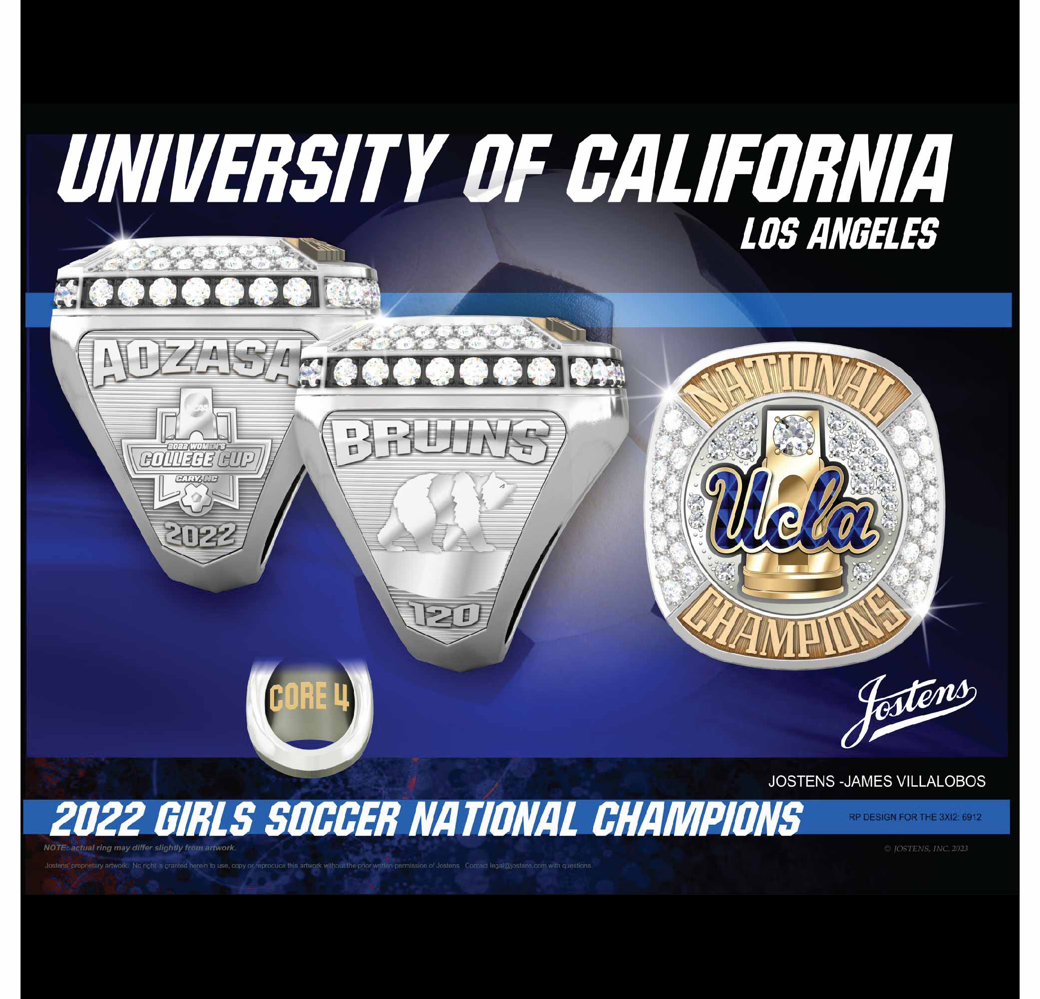 University of California Women's Soccer 2022 National Championship Ring