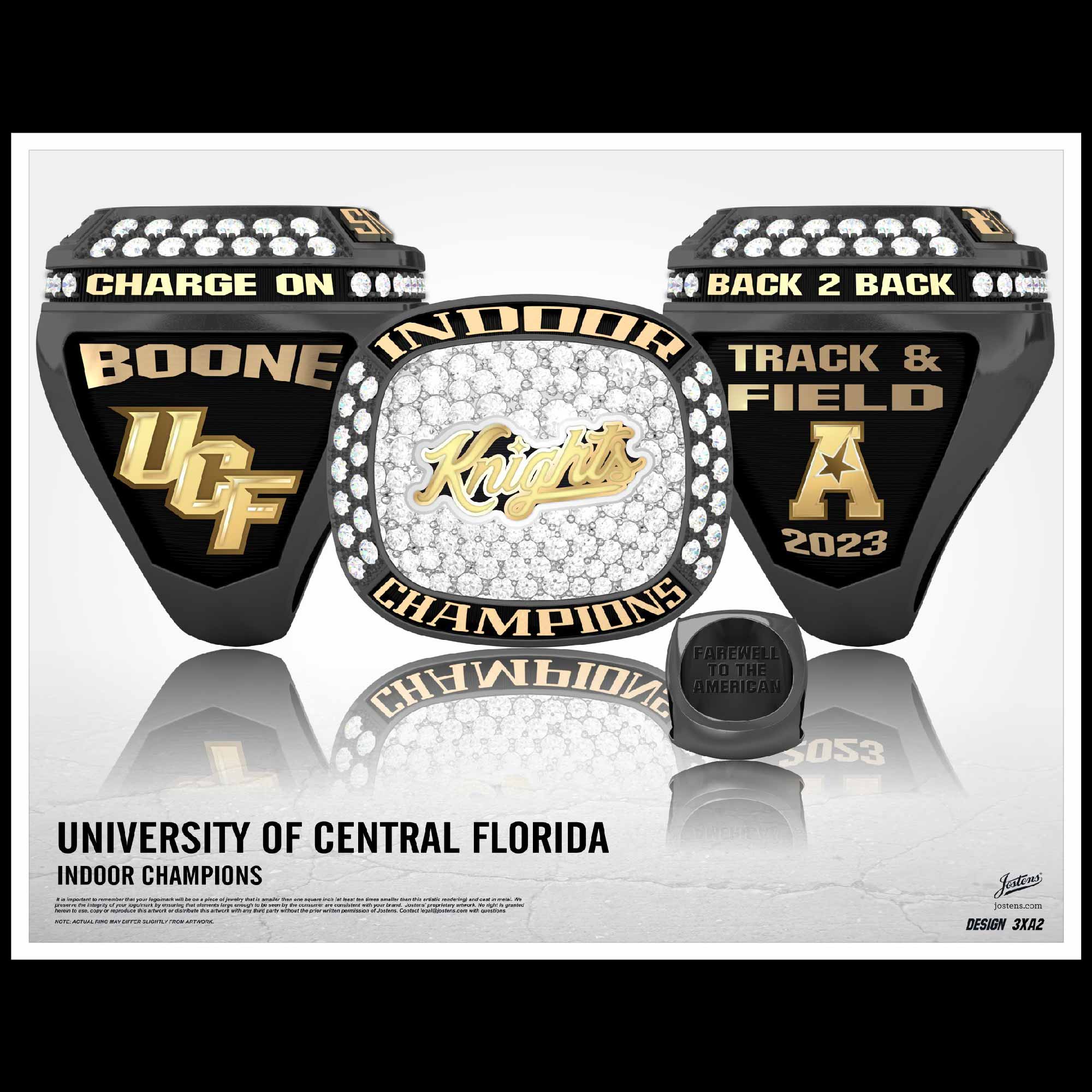 University of Central Florida Women's Indoor Track & Field 2023 AAC Championship Ring