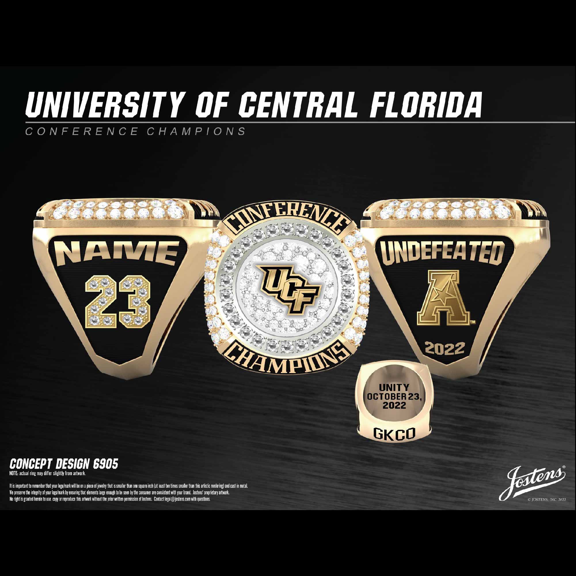 University of Central Florida Women's Soccer 2022 Conference Championship Ring