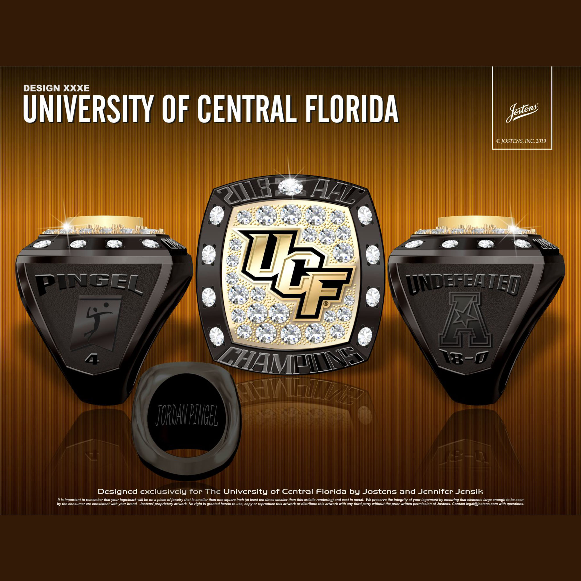 University of Central Florida Women's Volleyball 2018 American Championship Ring