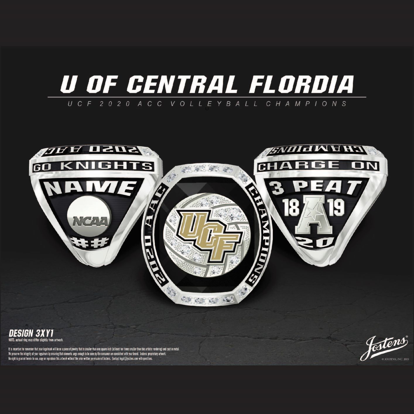University of Central Florida Women's Volleyball 2020 ACC Championship Ring