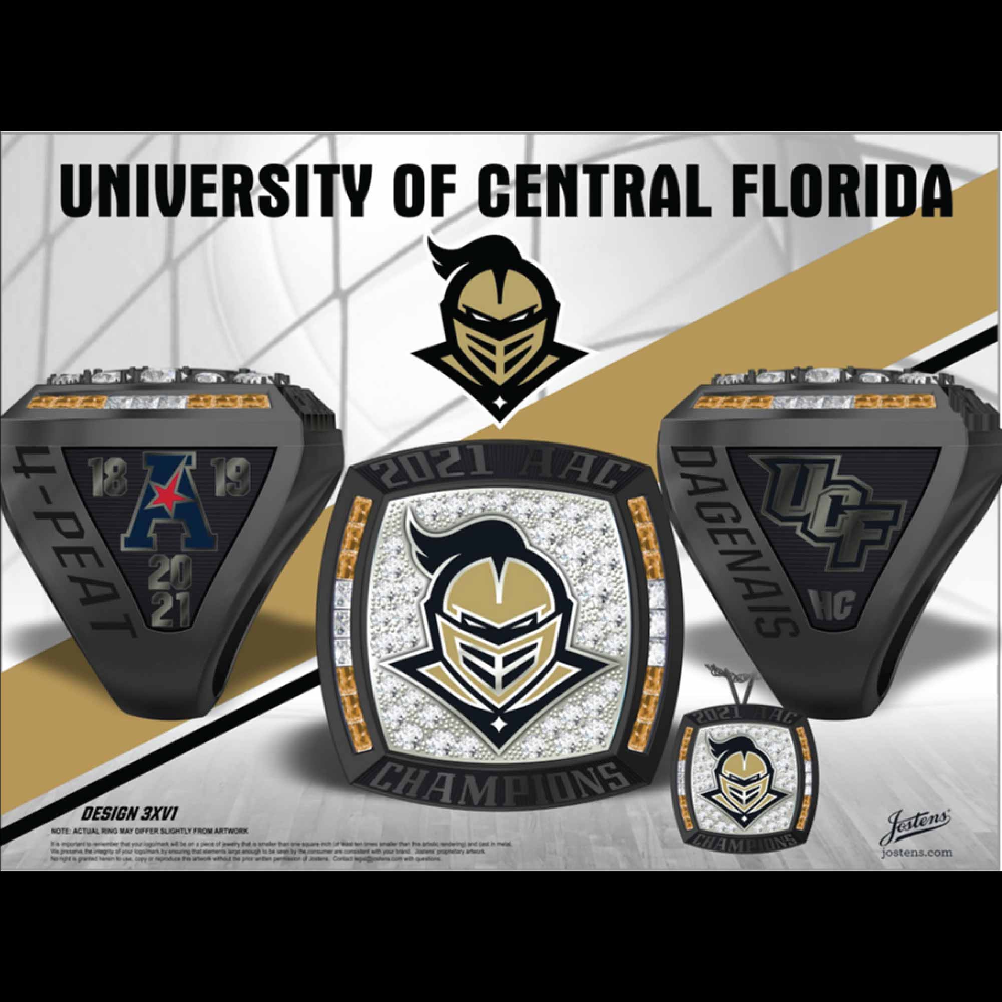 University of Central Florida Women's Volleyball 2021 AAC Championship Ring