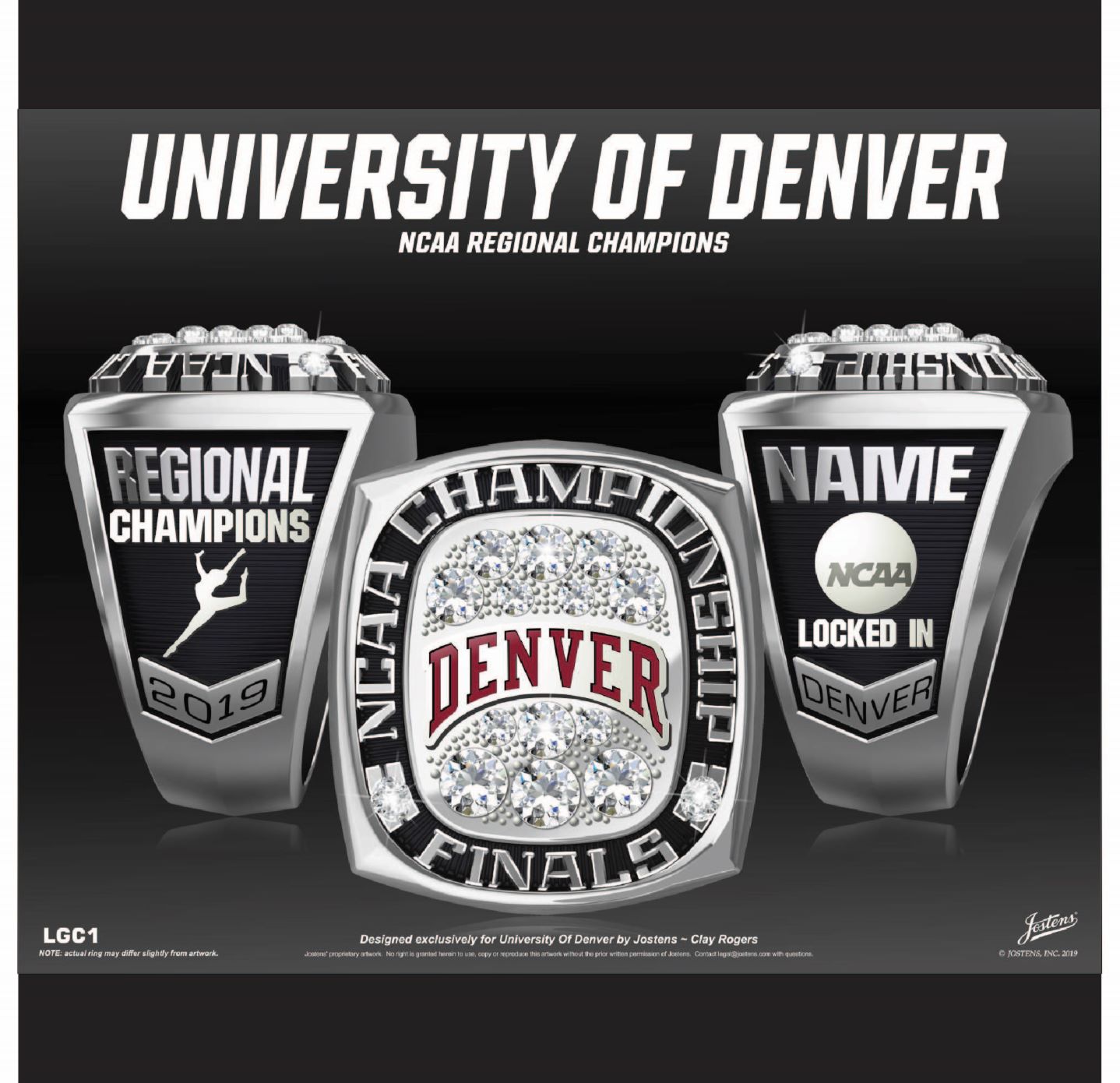 University of Denver Women's Gymnastics 2019 National Championship Ring