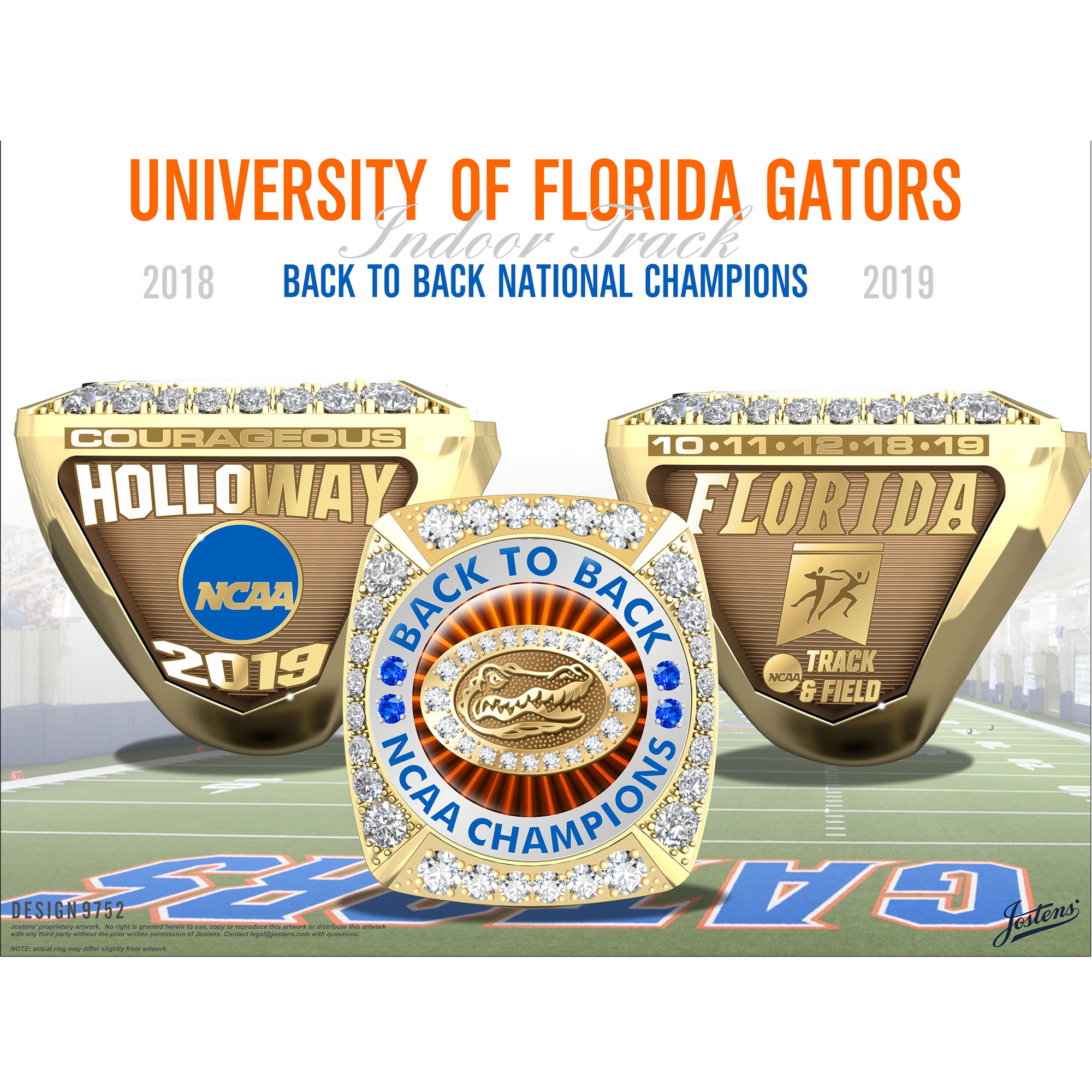 University of Florida Men's Track & Field 2019 National Championship Ring