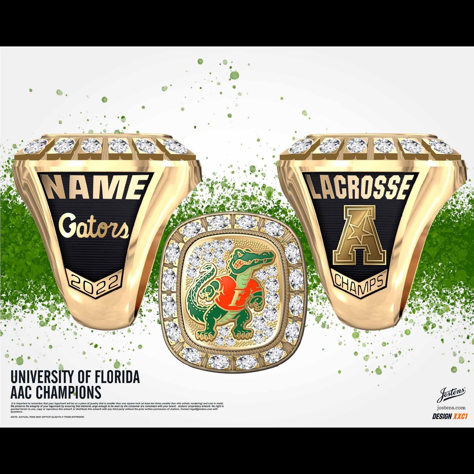 University of Florida Women's Lacrosse 2022 AAC Championship Ring