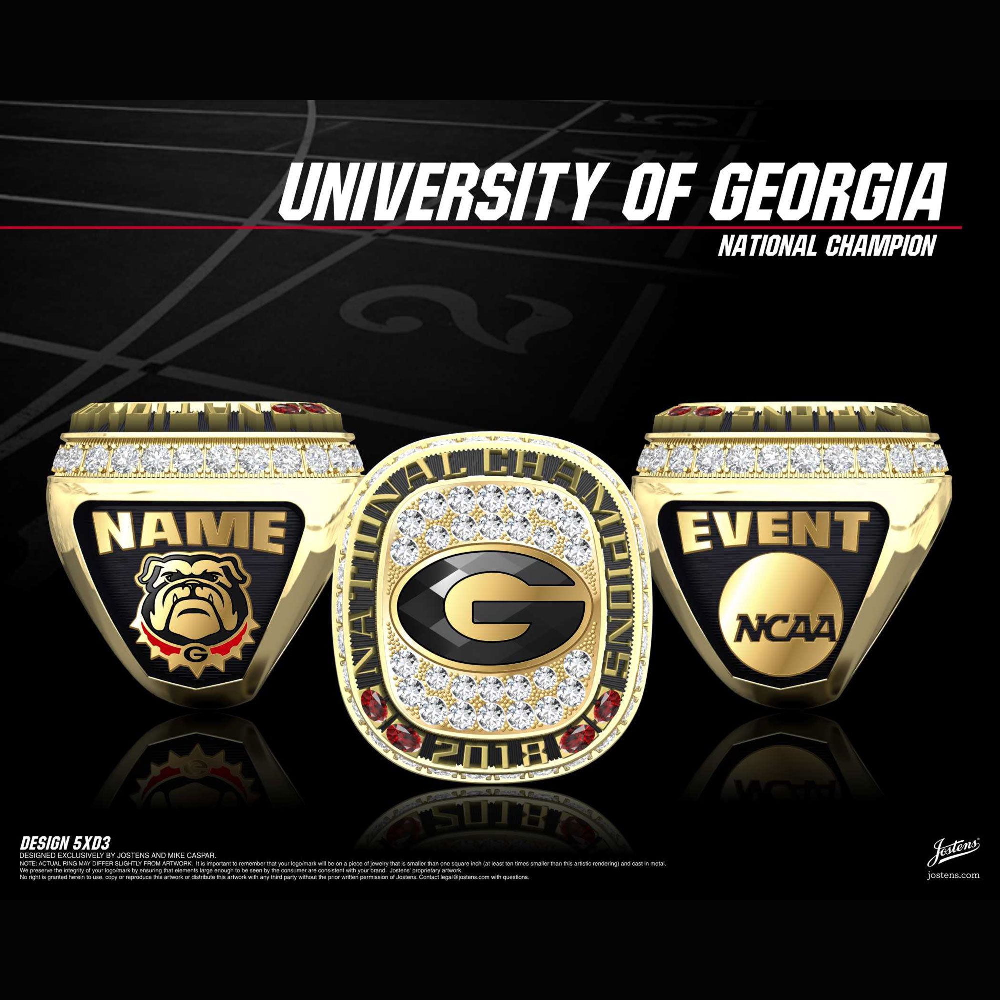 University of Georgia Men's Track & Field 2018 National Championship Ring