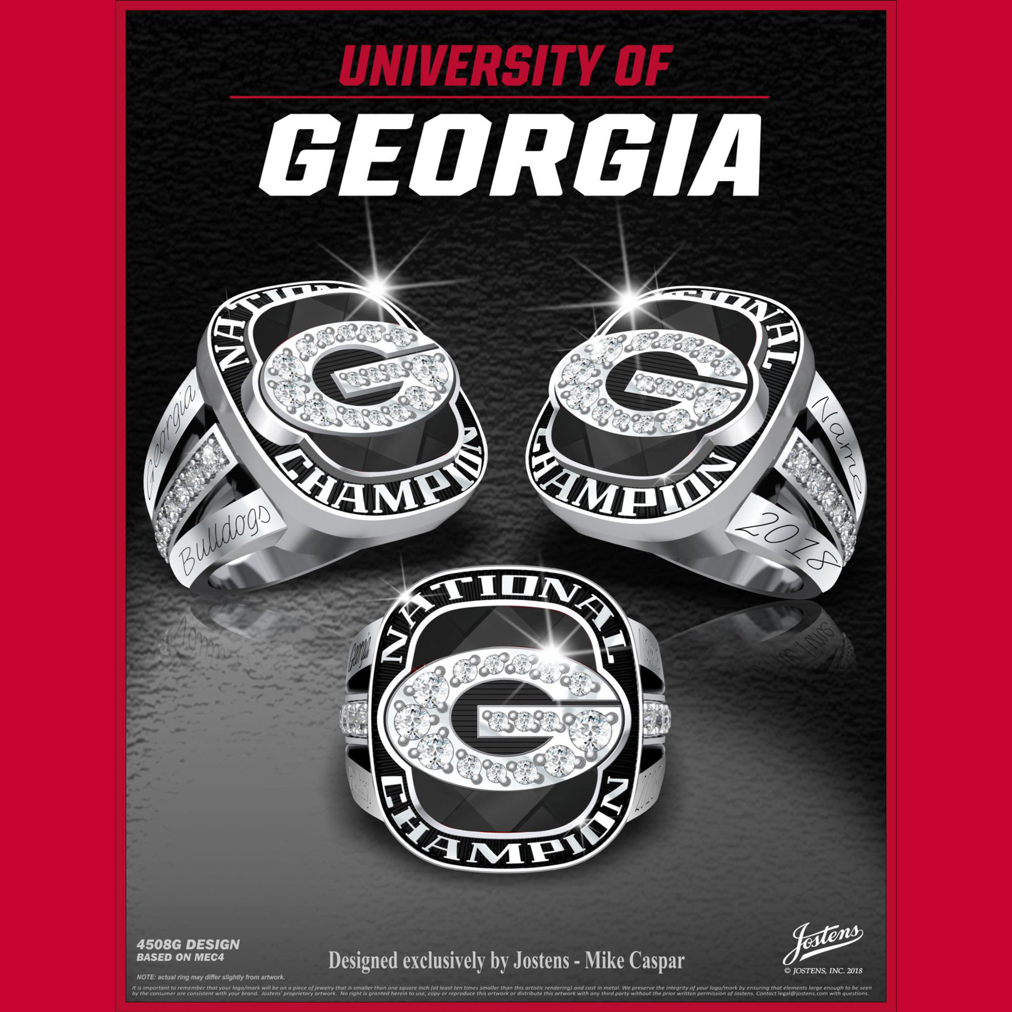 University of Georgia Women's Track & Field 2018 National Championship Ring