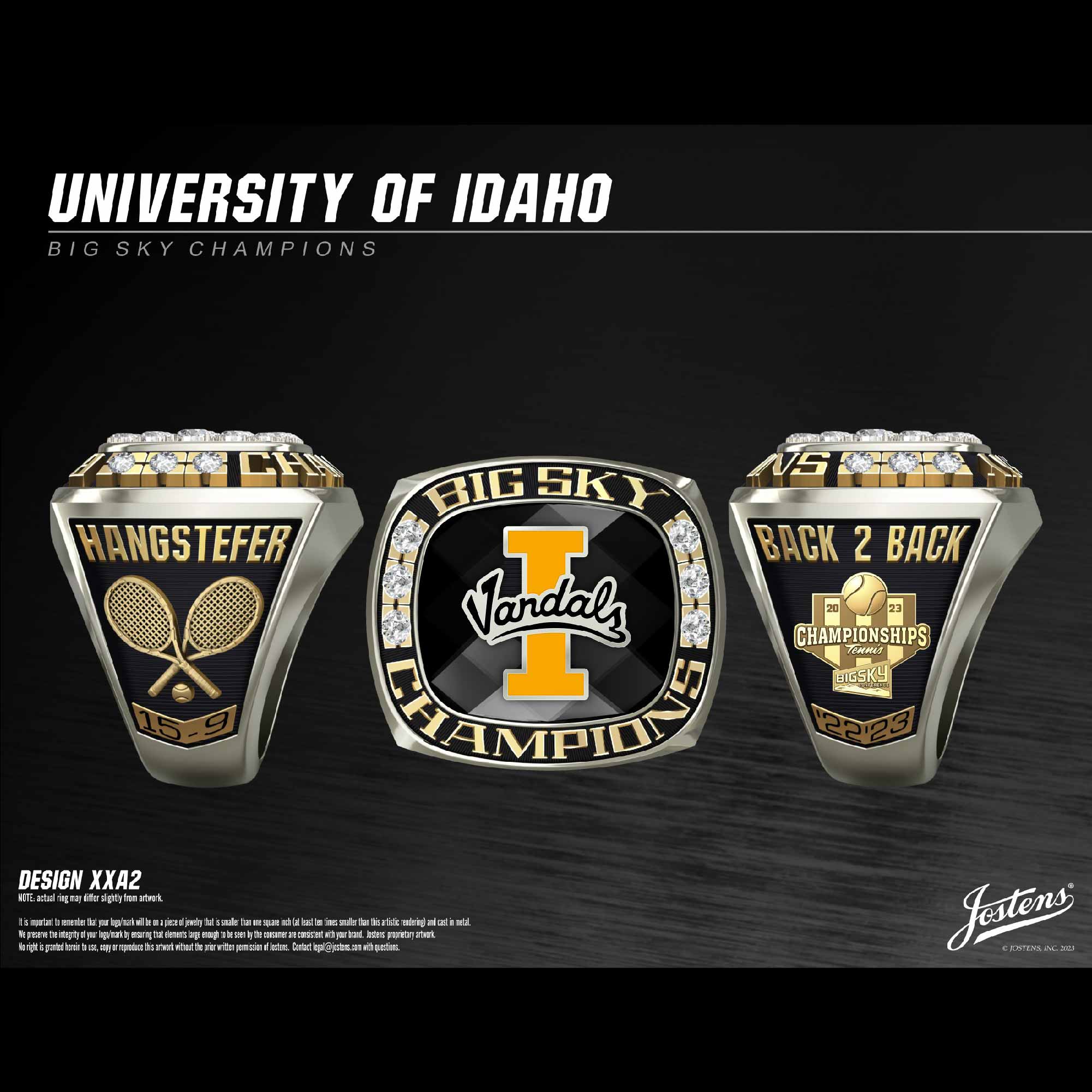 University of Idaho Men's Tennis 2023 Big Sky Championship Ring