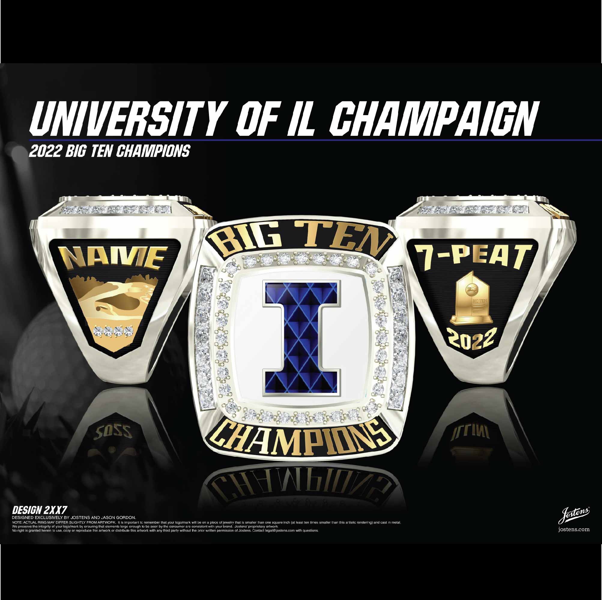 University of Illinois Men's Golf 2022 Big Ten Championship Ring