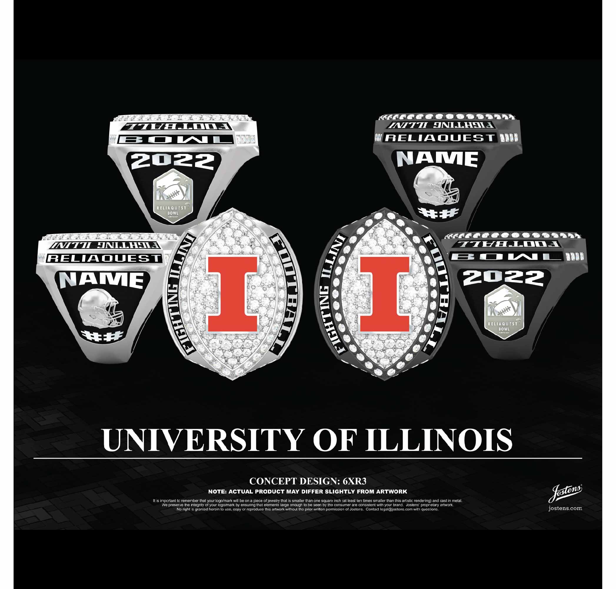 University of Illinois Football 2022 Bowl Championship Ring