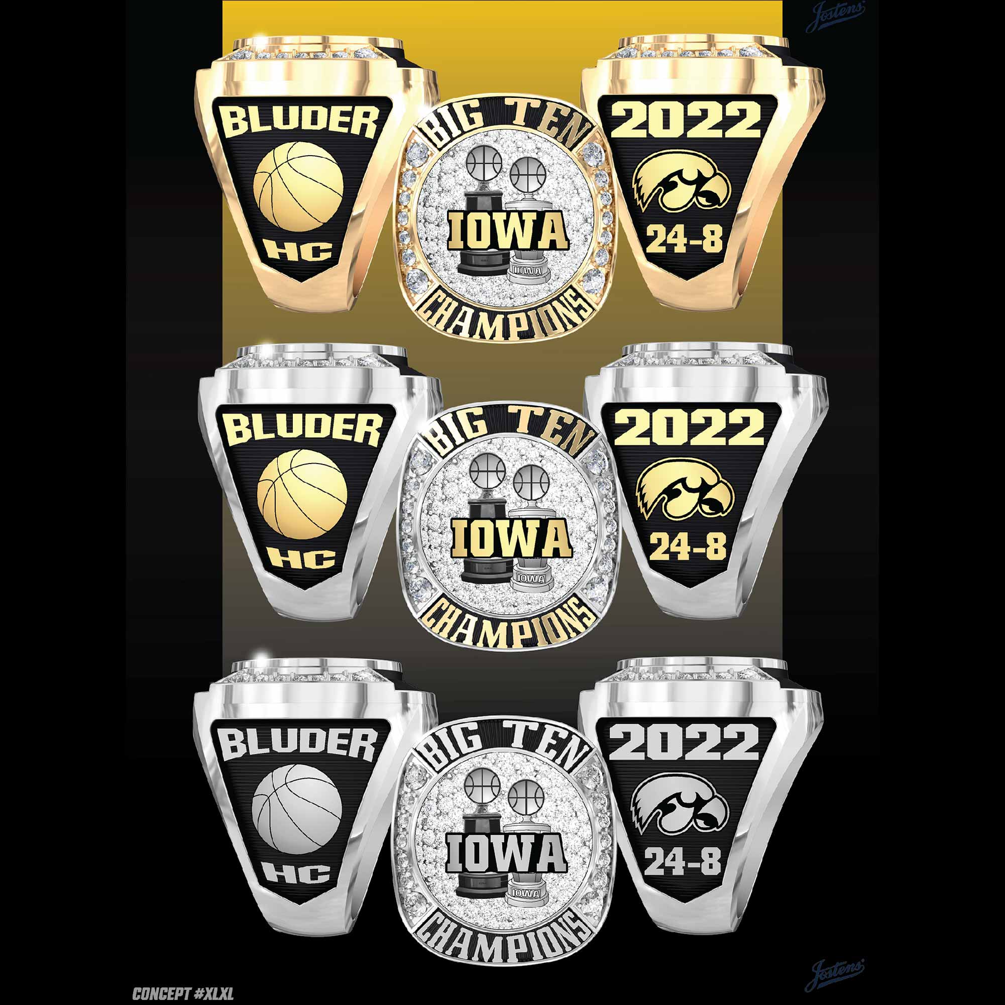 University of Iowa Women's Basketball 2022 Big Ten Championship Ring