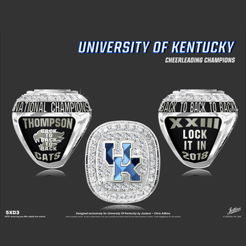 University of Kentucky Coed Cheer 2018 National Championship Ring